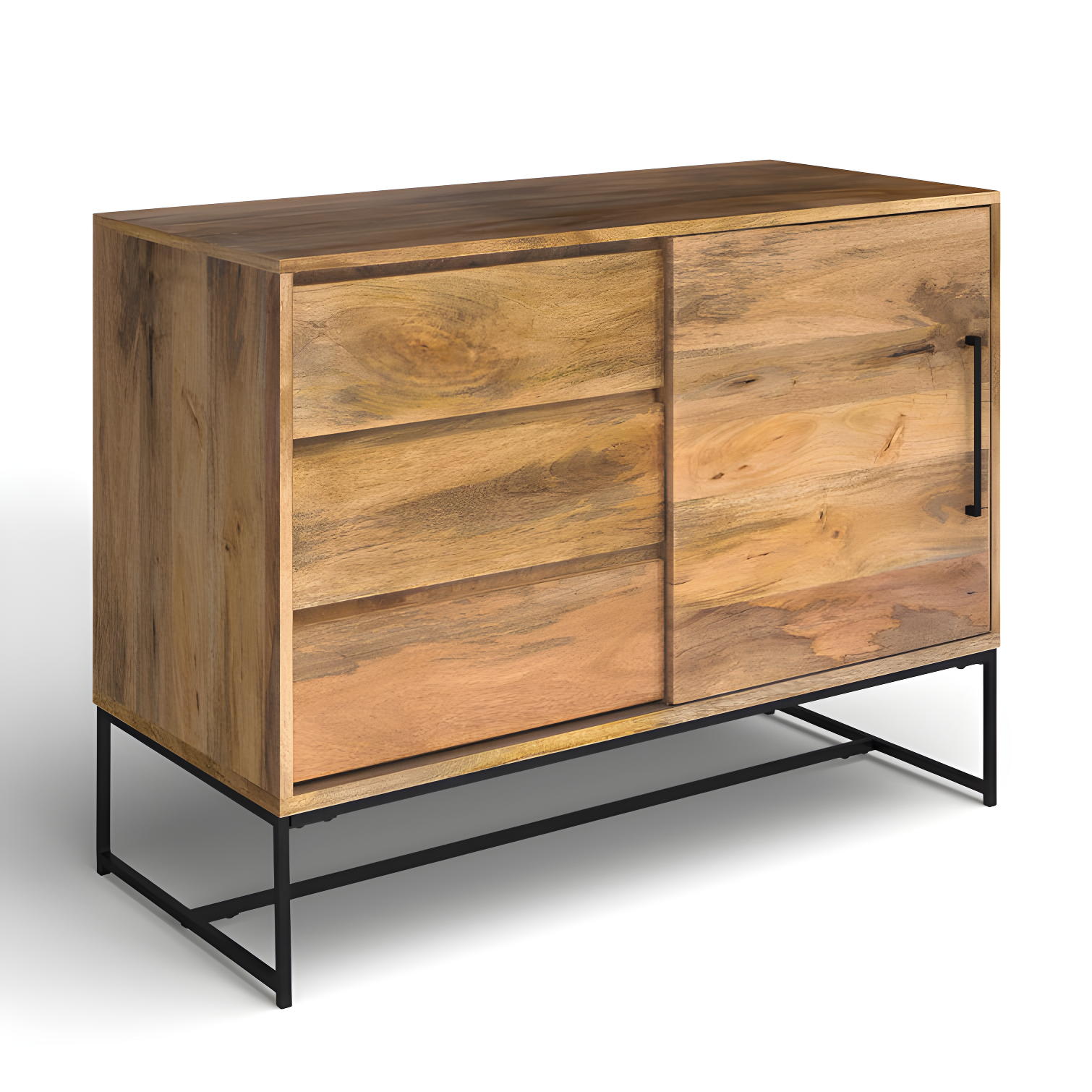 Ascent 40" Wide 3 Drawer Solid Mango Wood Server