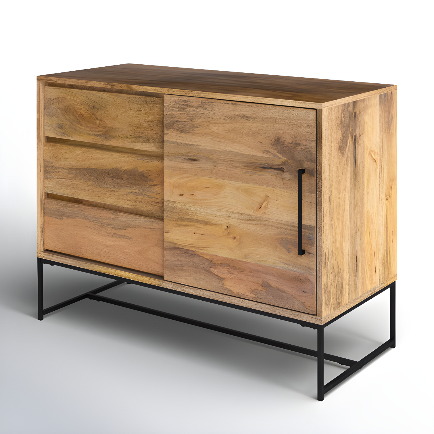 Ascent 40" Wide 3 Drawer Solid Mango Wood Server