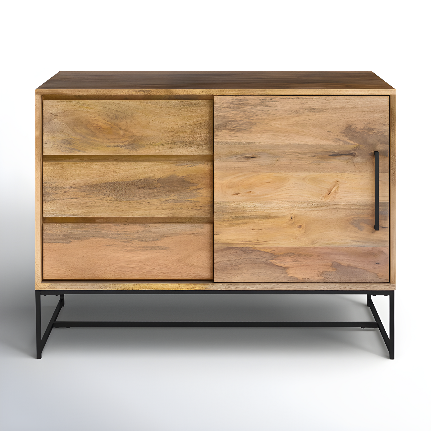Ascent 40" Wide 3 Drawer Solid Mango Wood Server