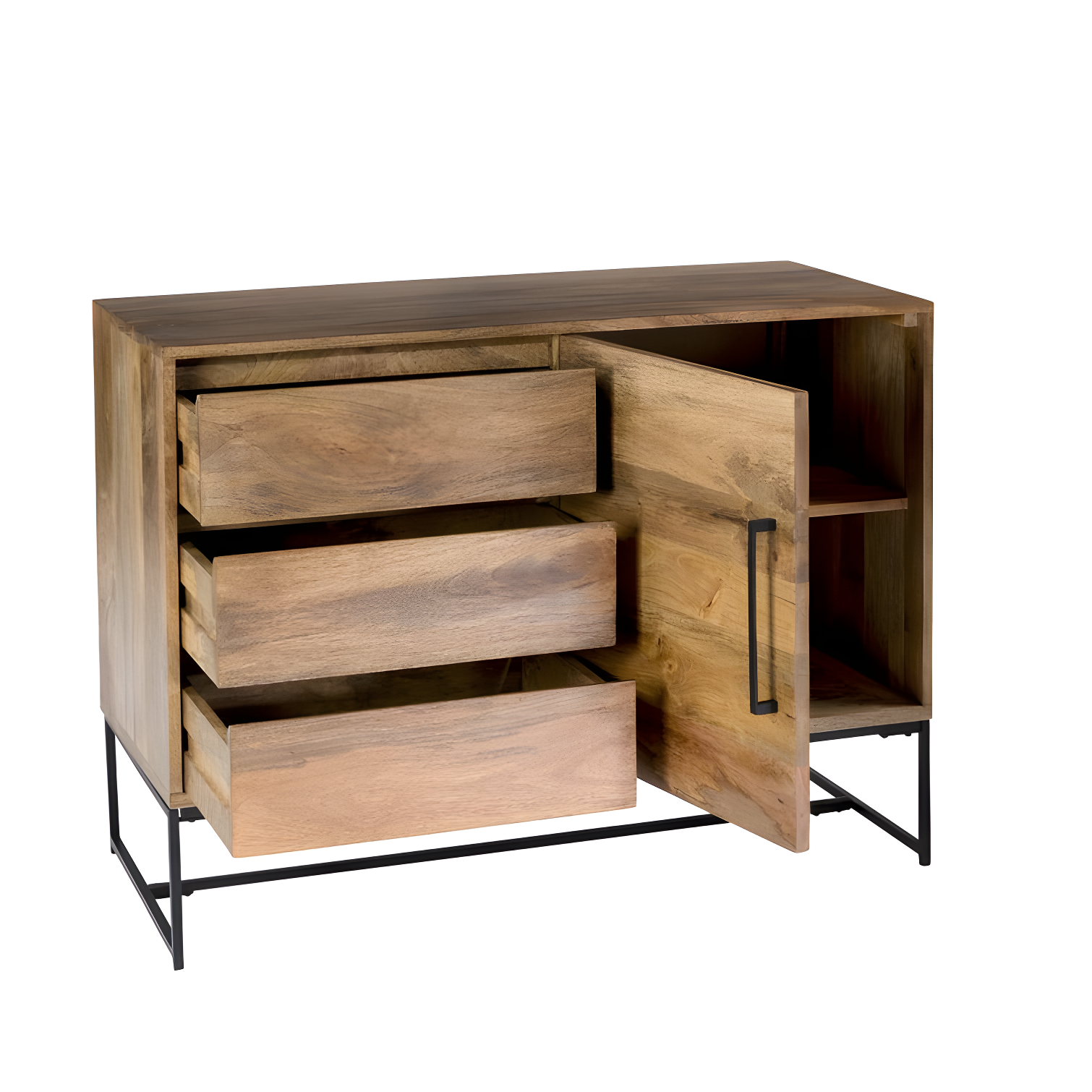 Ascent 40" Wide 3 Drawer Solid Mango Wood Server