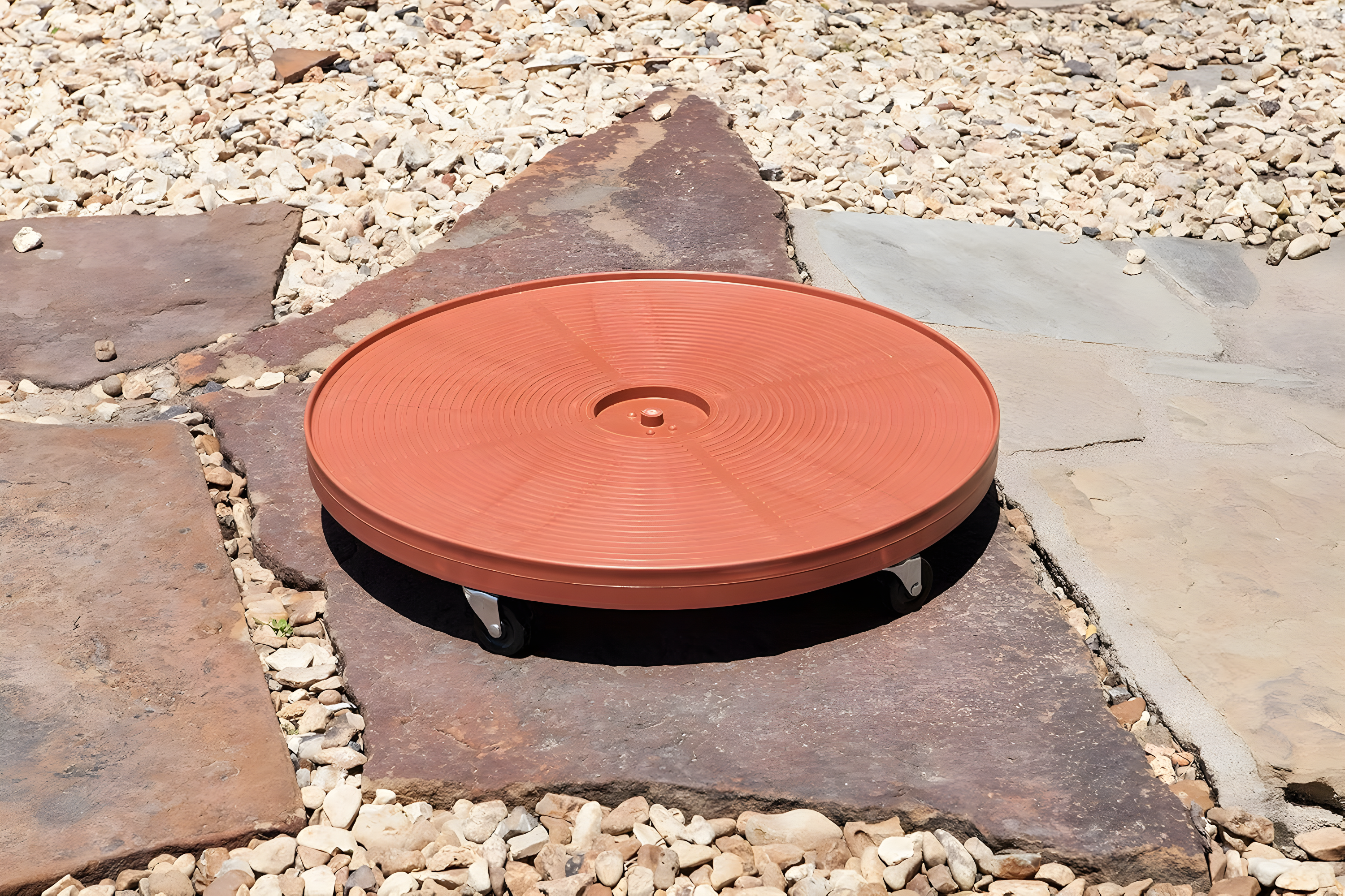 DeVault Heavy Duty Plastic Plant Dolly, Terracotta, 24in