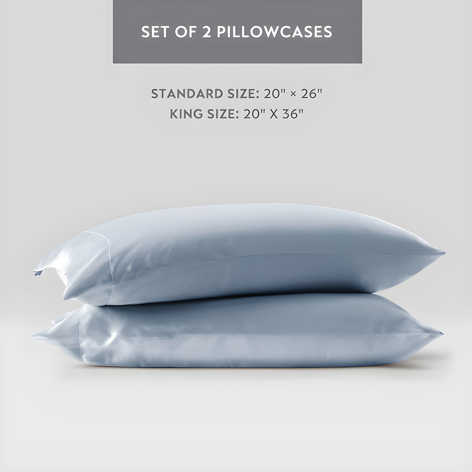 Madison Park Essentials Satin Luxury 2PC Pillowcases (Set of 2)