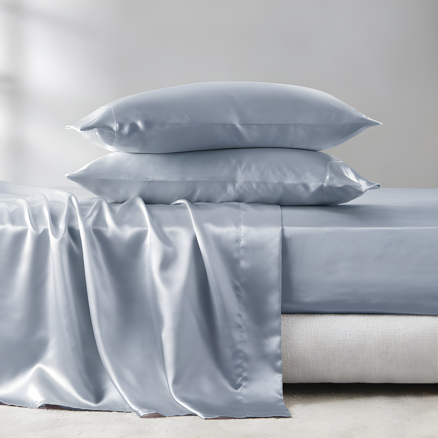 Madison Park Essentials Satin Luxury 2PC Pillowcases (Set of 2)