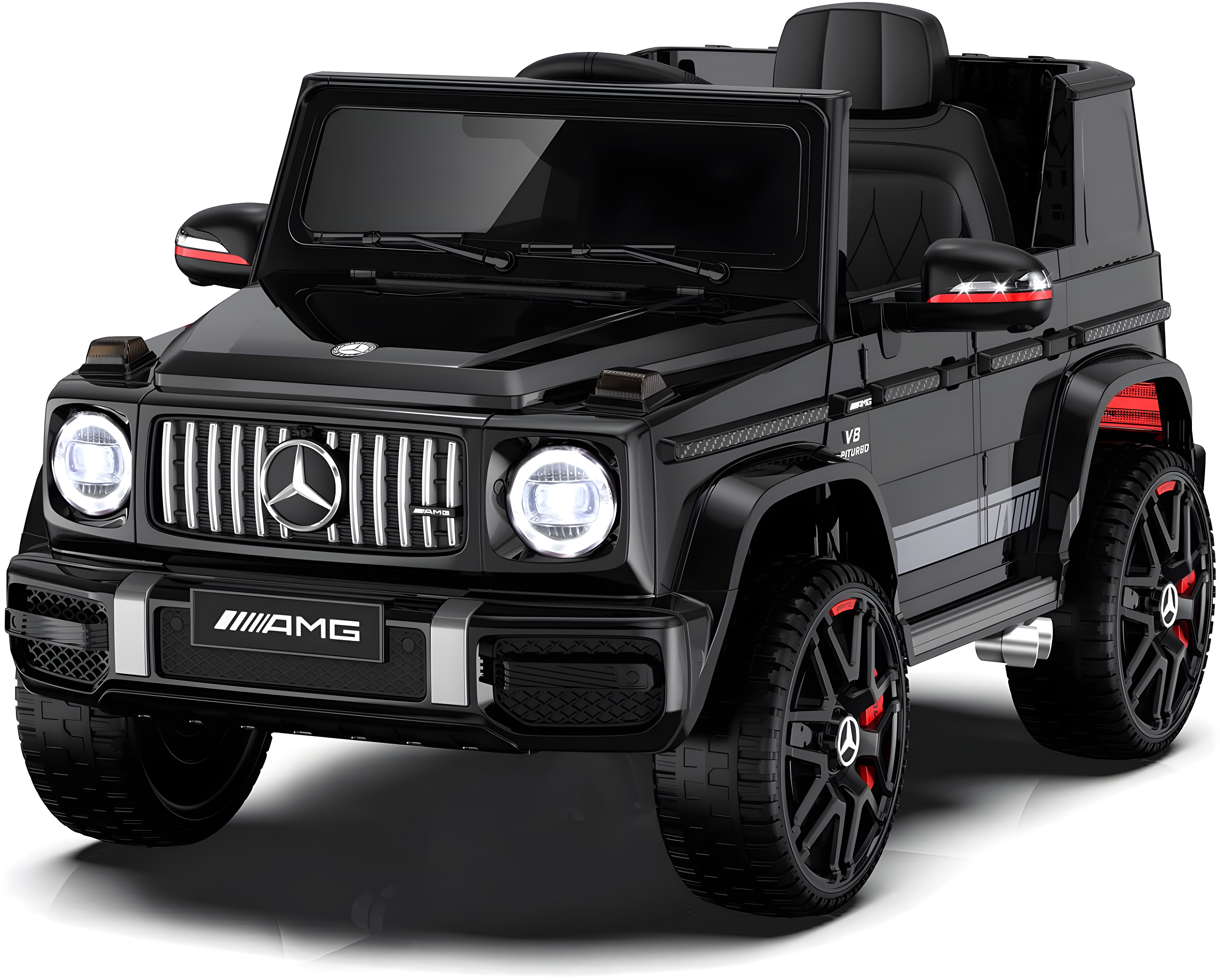 ANPABO ANPABO 24V 4WD Licensed Mercedes-Benz G63 Ride On Kids Car, Remote Control with Low Battery Voice Prompt