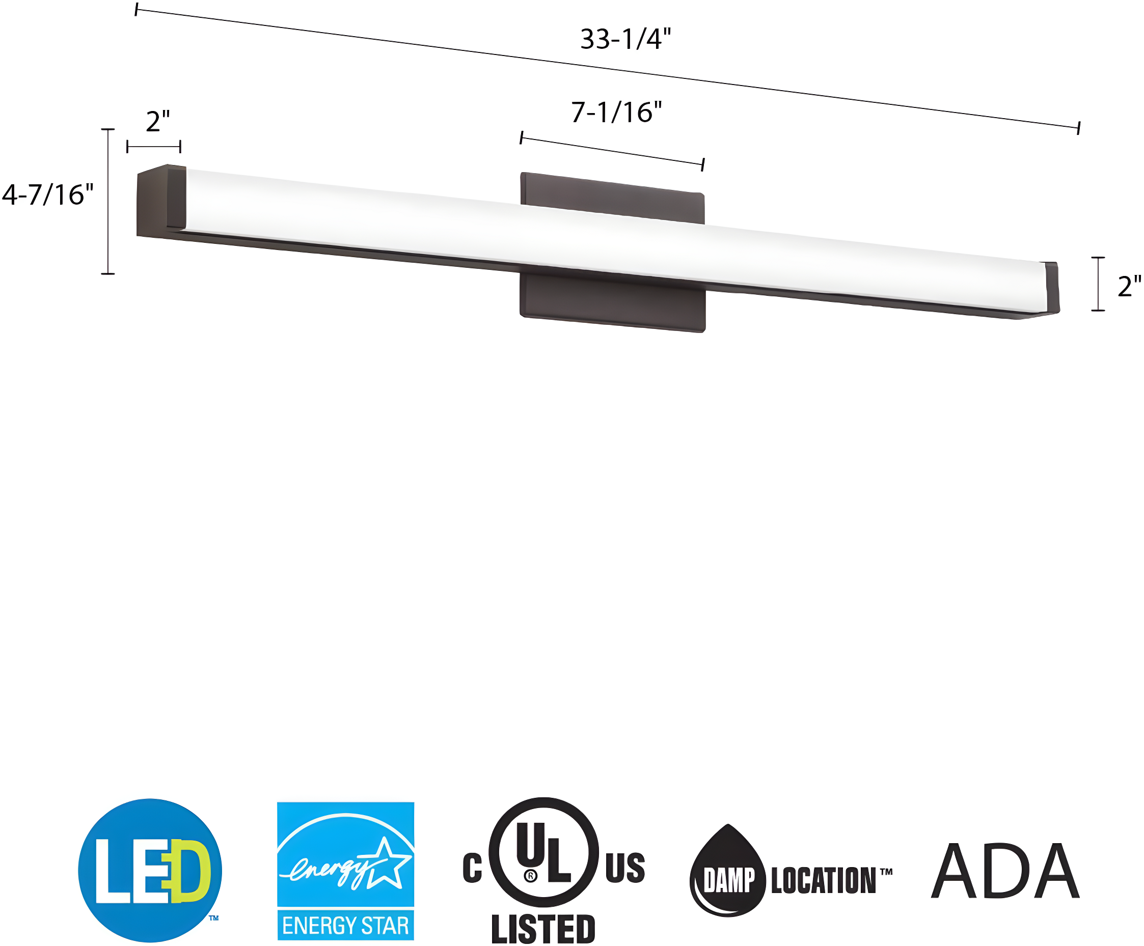 Lithonia Lighting Fmvcsls 36In Mvolt 90Cri M4 Contractor Select Fmvcsls 33" Wide