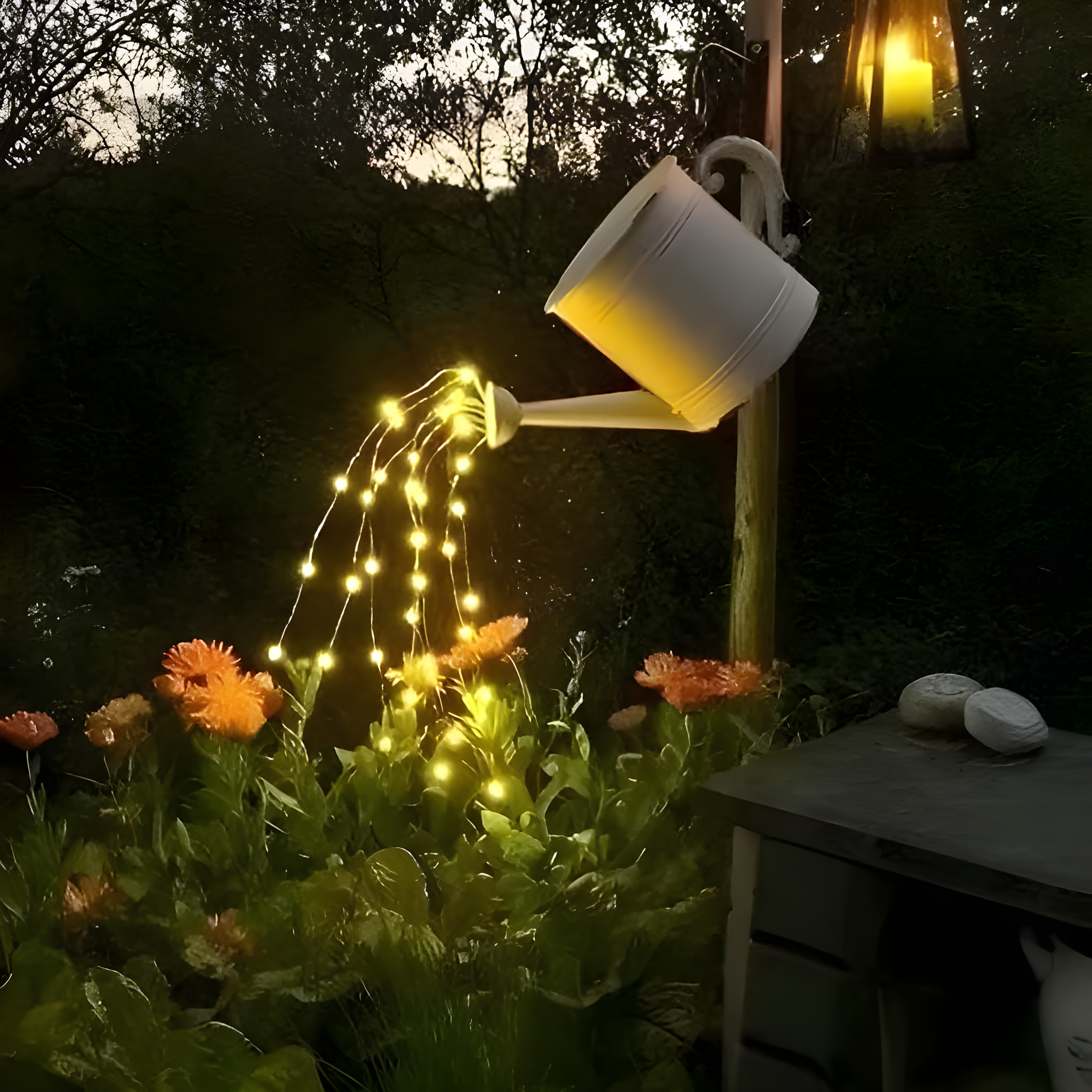 Magicnight Solar Mini Teeny Tiny Lights,Starry String Light for Garden Fairy,Tree,Railing,Arbor,Fence,16 Feet 50LEDs,2 Pack,Warm White