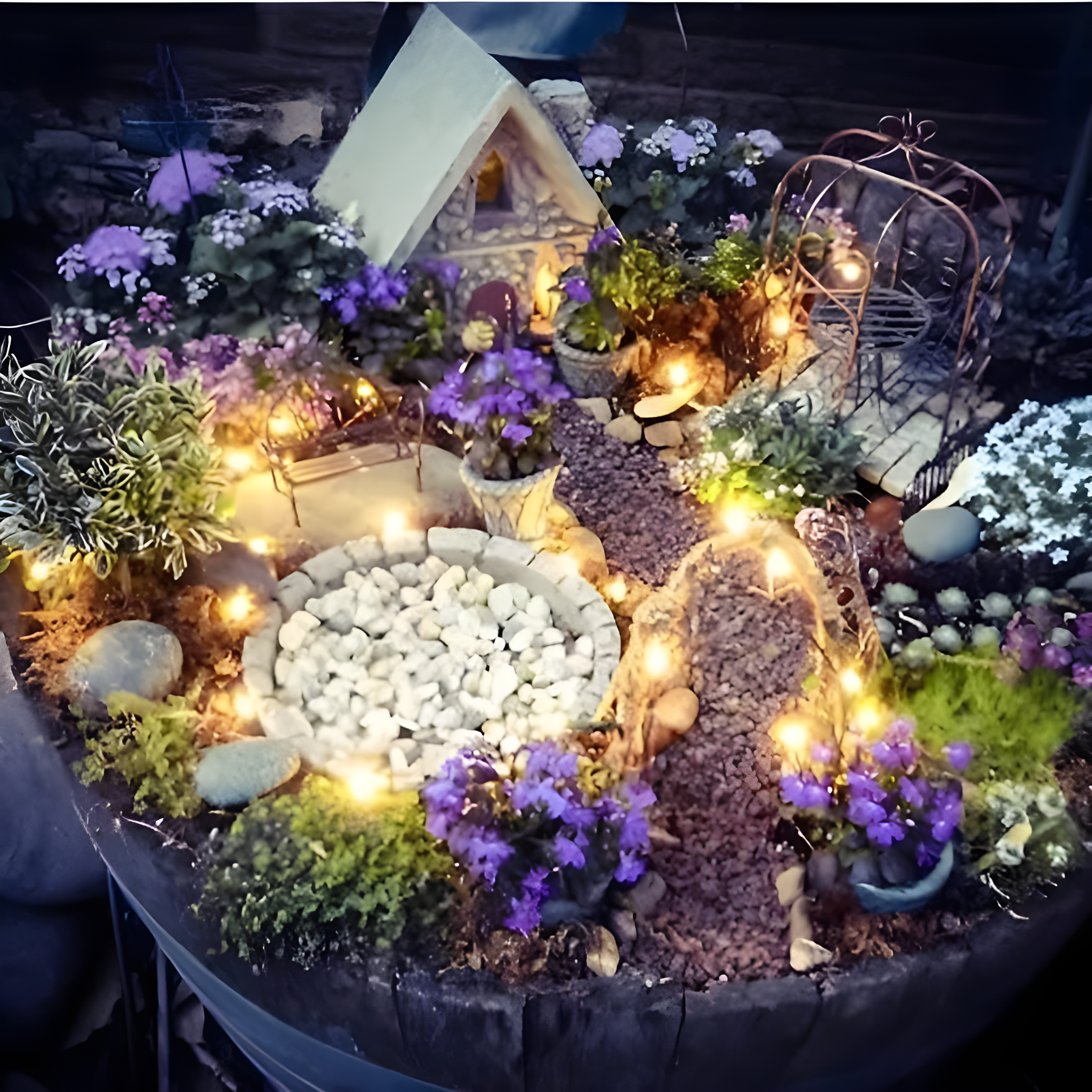 Magicnight Solar Mini Teeny Tiny Lights,Starry String Light for Garden Fairy,Tree,Railing,Arbor,Fence,16 Feet 50LEDs,2 Pack,Warm White