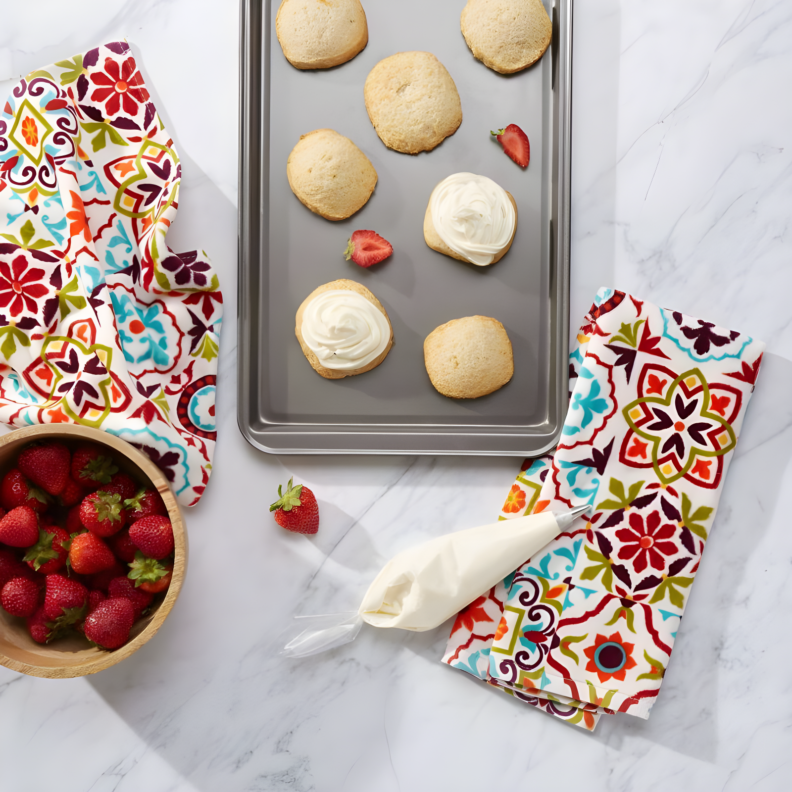 Fiesta Worn Tiles Kitchen Towels Set (Set of 2)