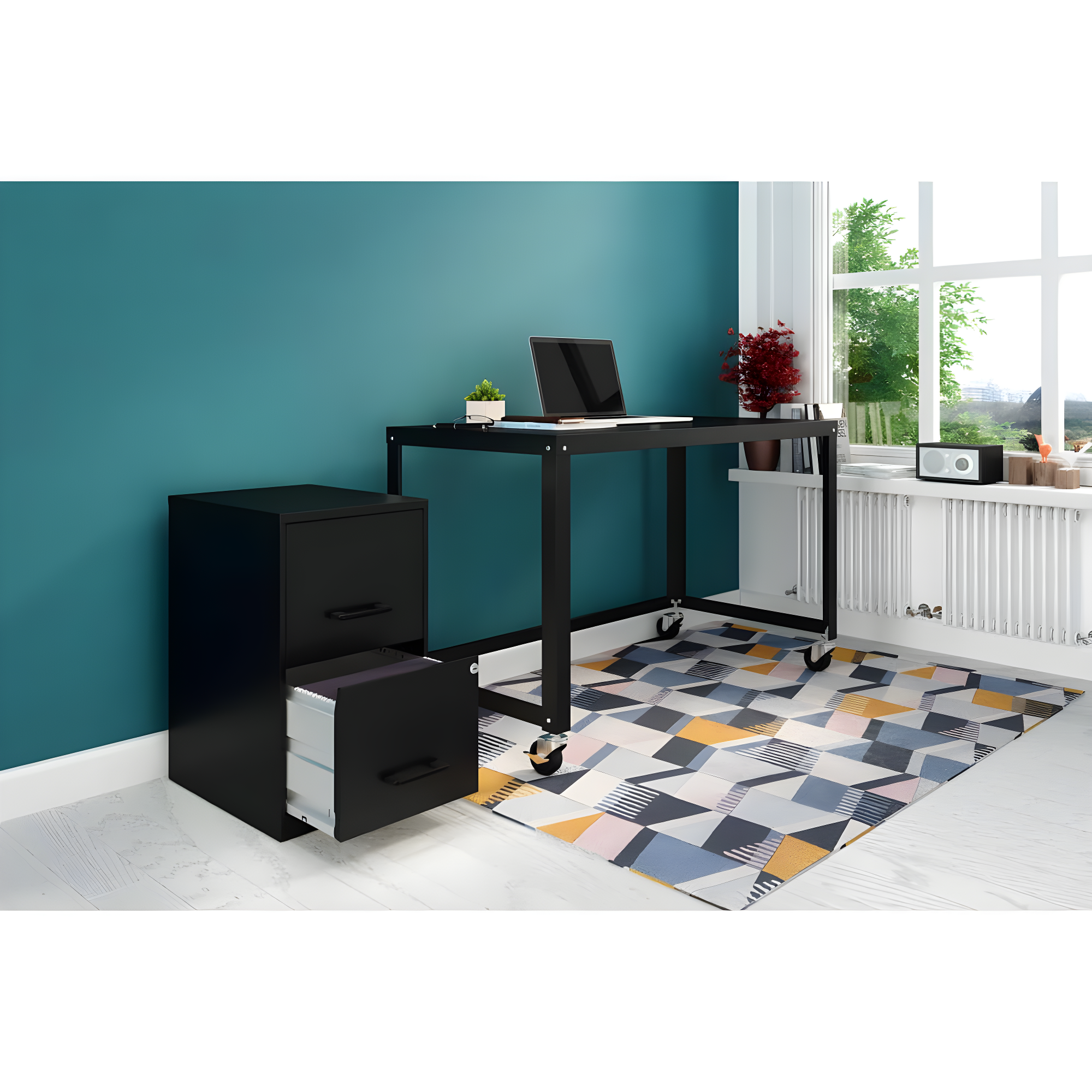 Lorell Soho 14.3'' Wide 2 -Drawer Steel File Cabinet