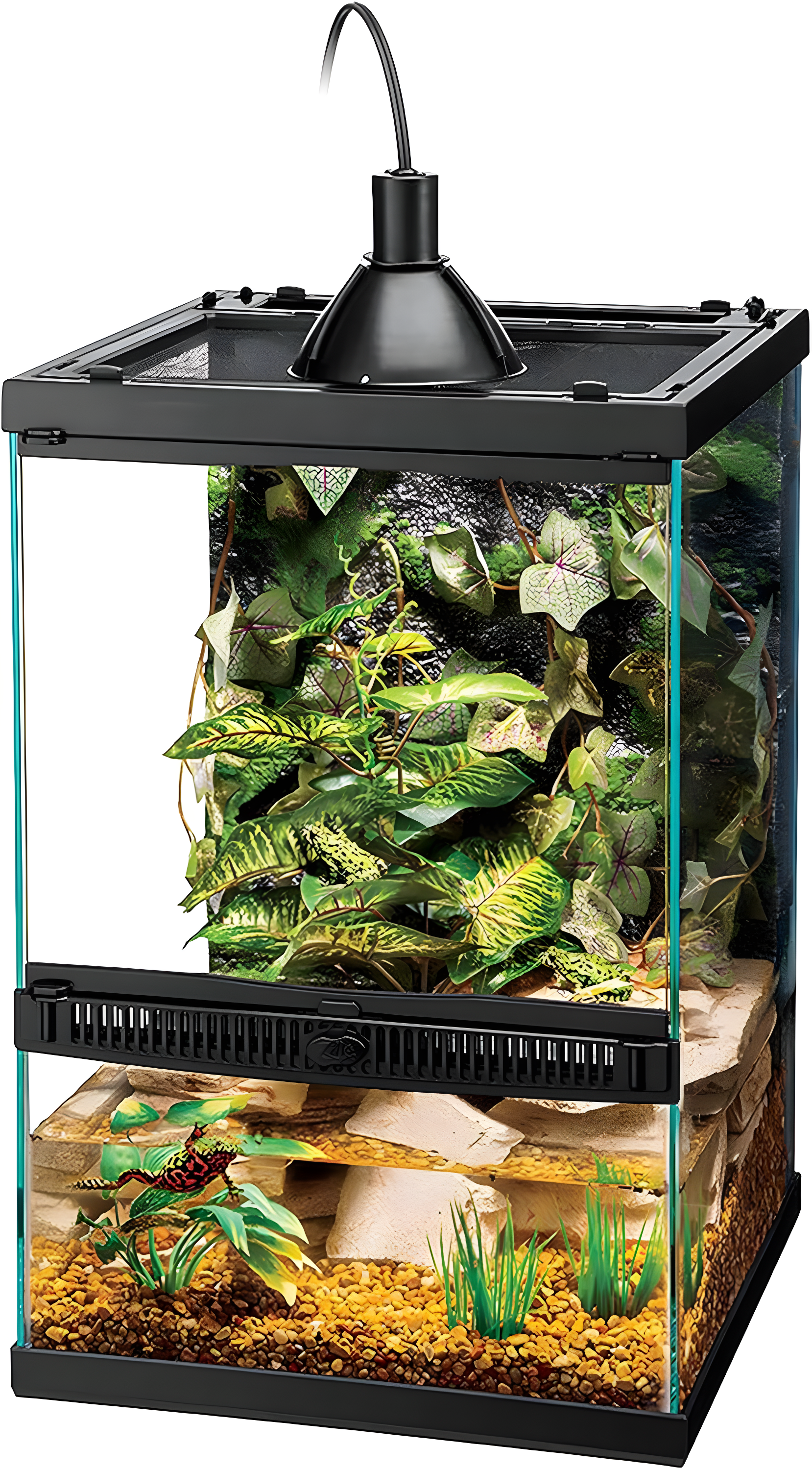 Zilla Tropical Reptile Vertical Starter Kit with Mini Halogen Lighting (ECOM)