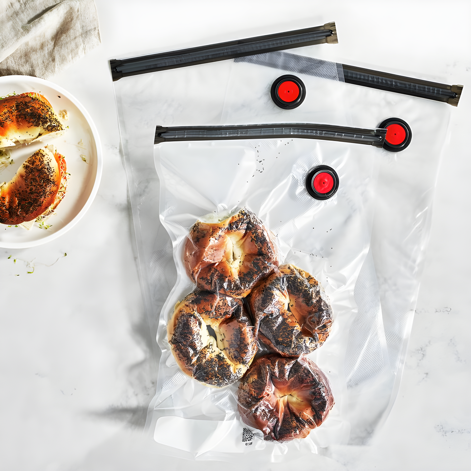 ZWILLING J.A. Henckels ZWILLING Fresh & Save Large Vacuum Sealer Bags, 2 1/4 Gallon, Reusable Sous Vide Bags, Meal Prep (Set of 3)