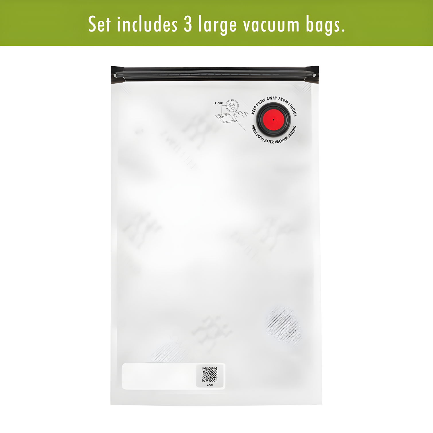 ZWILLING J.A. Henckels ZWILLING Fresh & Save Large Vacuum Sealer Bags, 2 1/4 Gallon, Reusable Sous Vide Bags, Meal Prep (Set of 3)