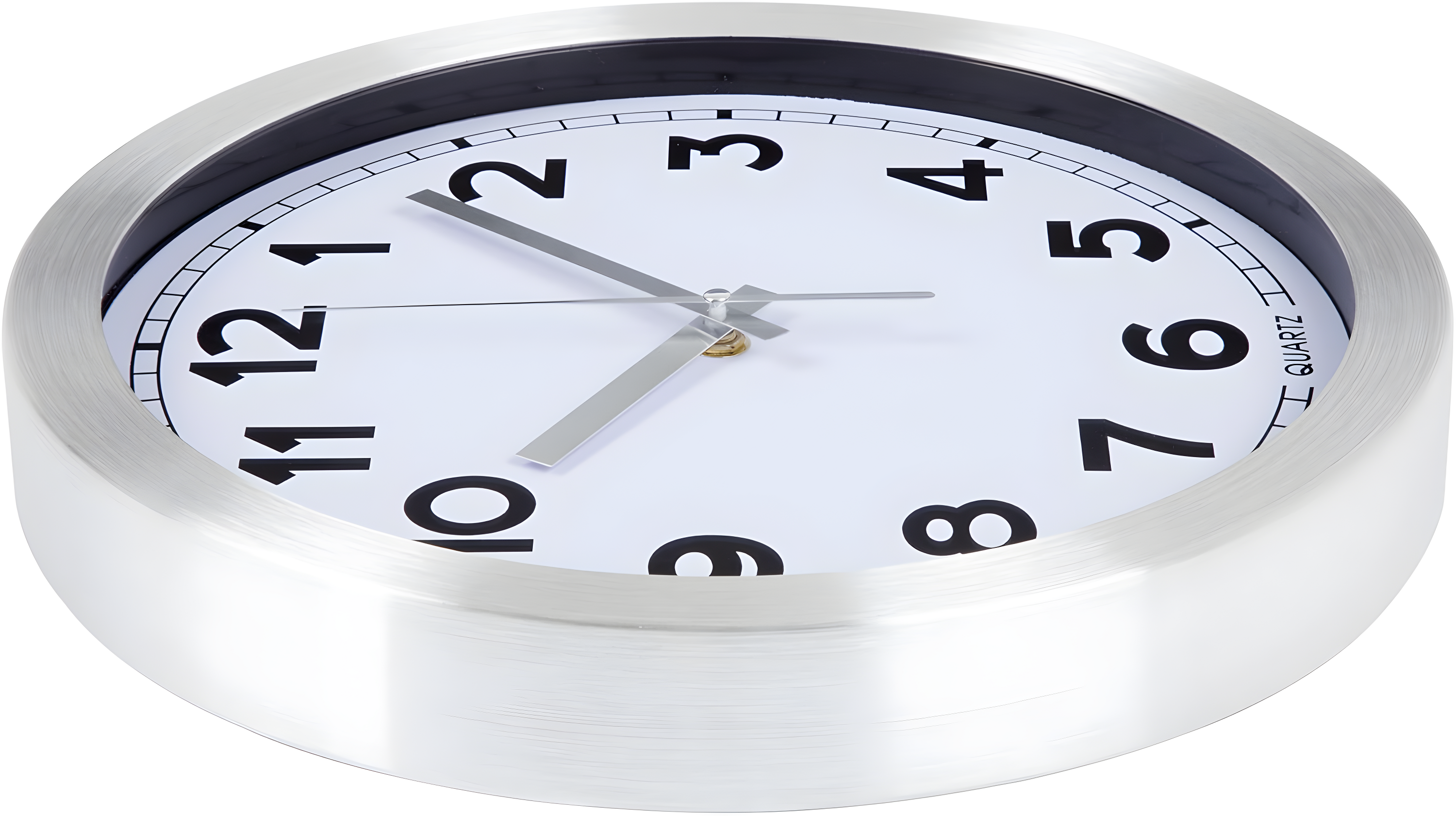 Everyday Home 12 Inch Brushed Aluminum Wall Clock