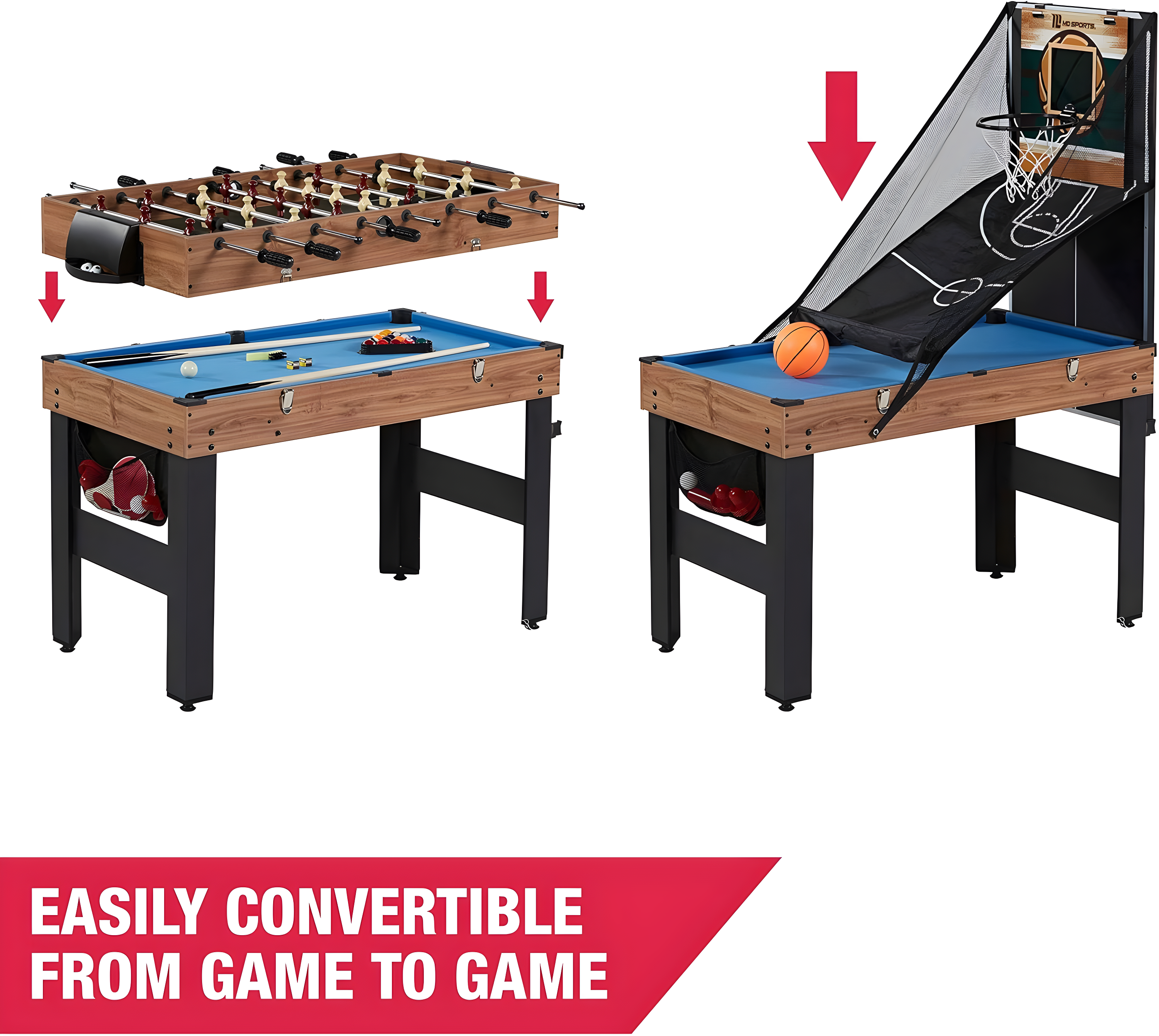 MD Sports 5 Game 48.5" Multi Game Table