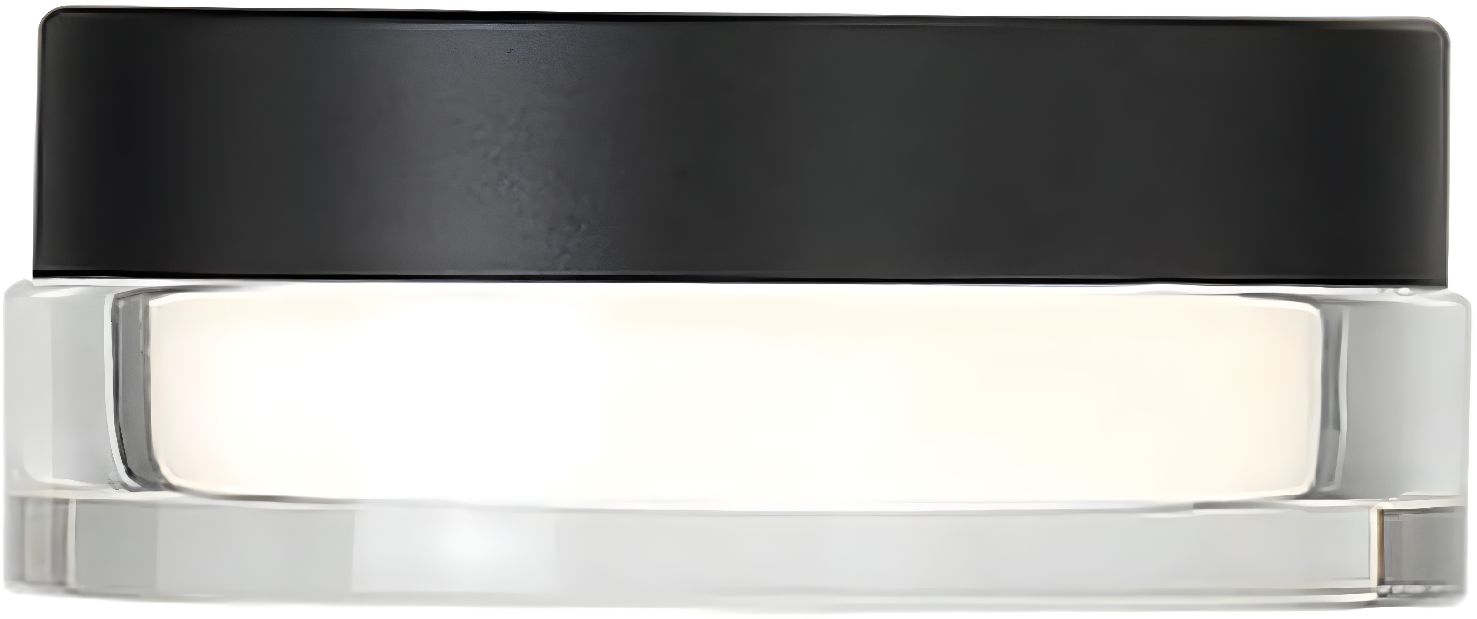 Black Glass 6.25" LED Flush Mount Light