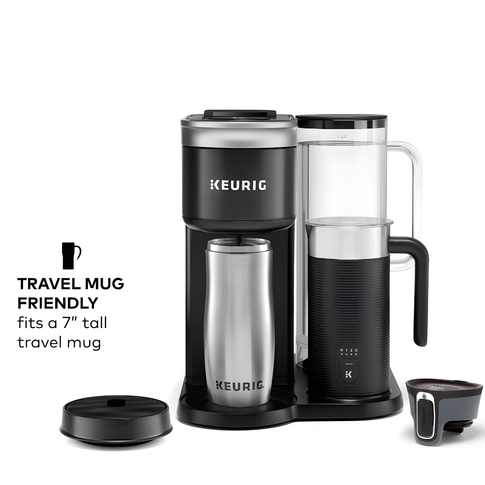 Keurig K-Cafe SMART Single Serve K-Cup Pod Coffee, Latte And Cappuccino Maker, Black