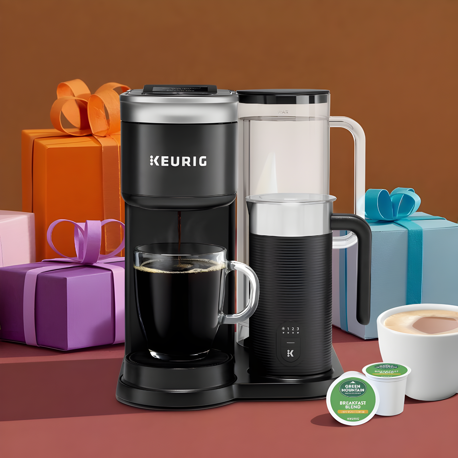 Keurig K-Cafe SMART Single Serve K-Cup Pod Coffee, Latte And Cappuccino Maker, Black