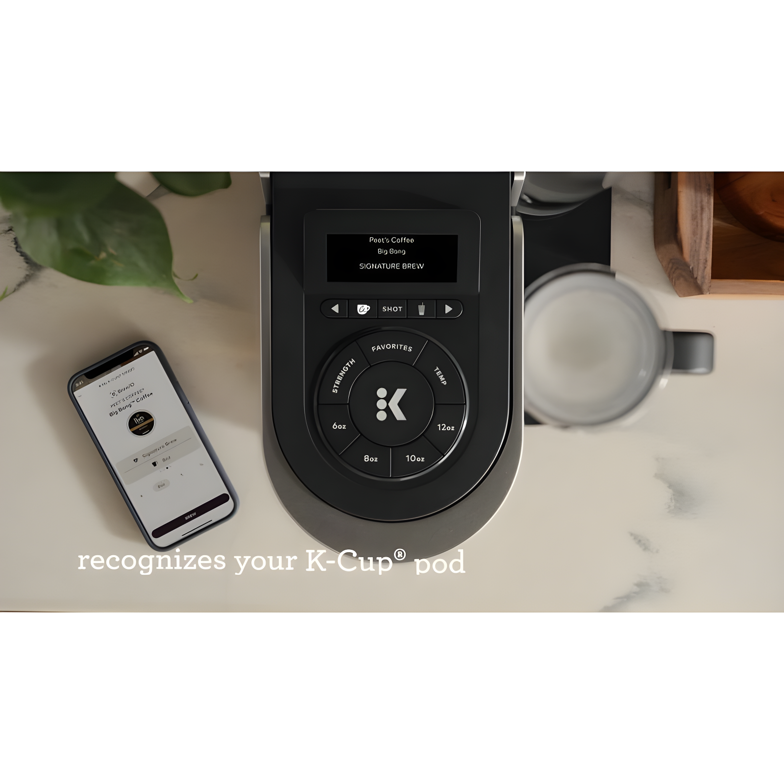 Keurig K-Cafe SMART Single Serve K-Cup Pod Coffee, Latte And Cappuccino Maker, Black
