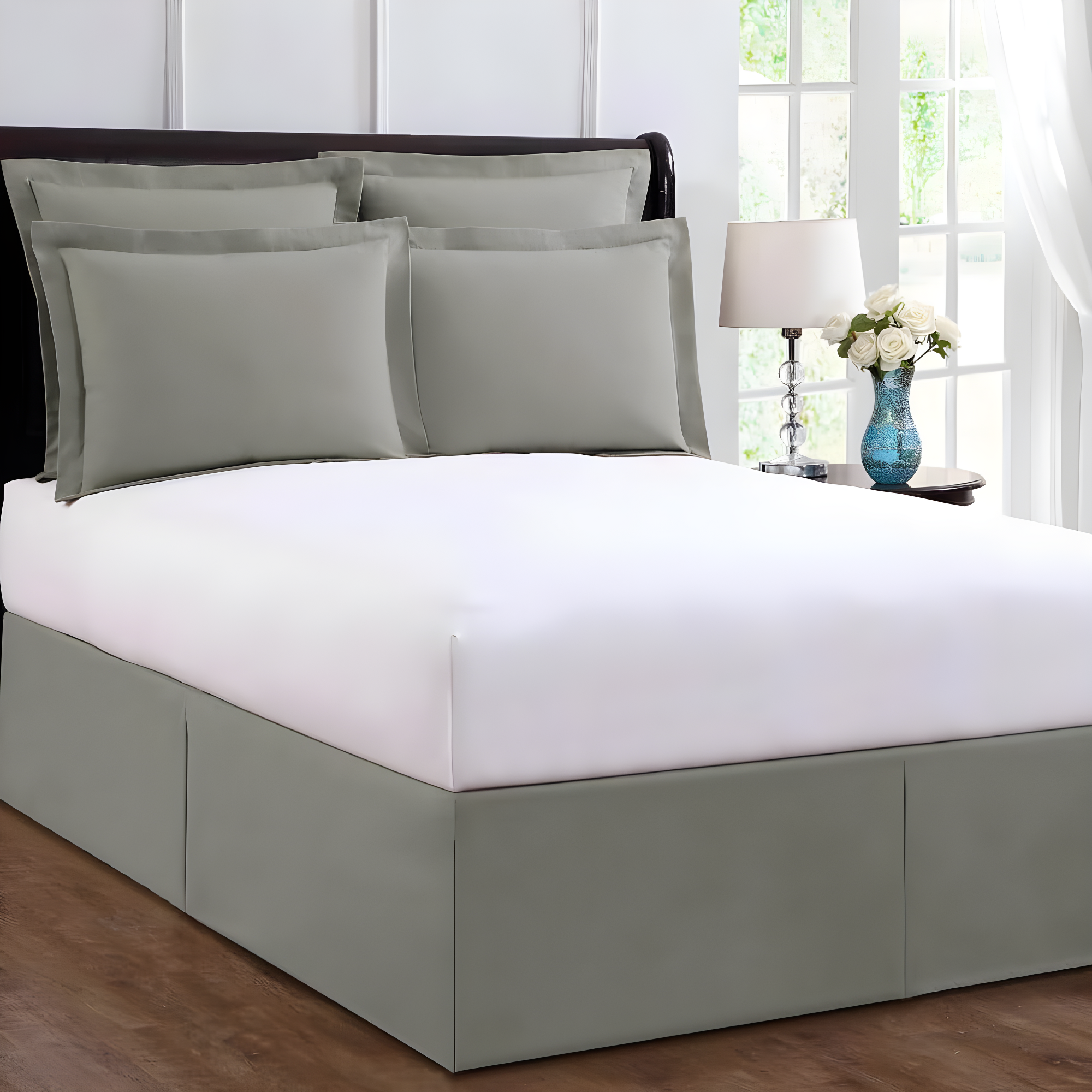 Pleated Wrinkle Resistant Wrap Around Bed Skirt
