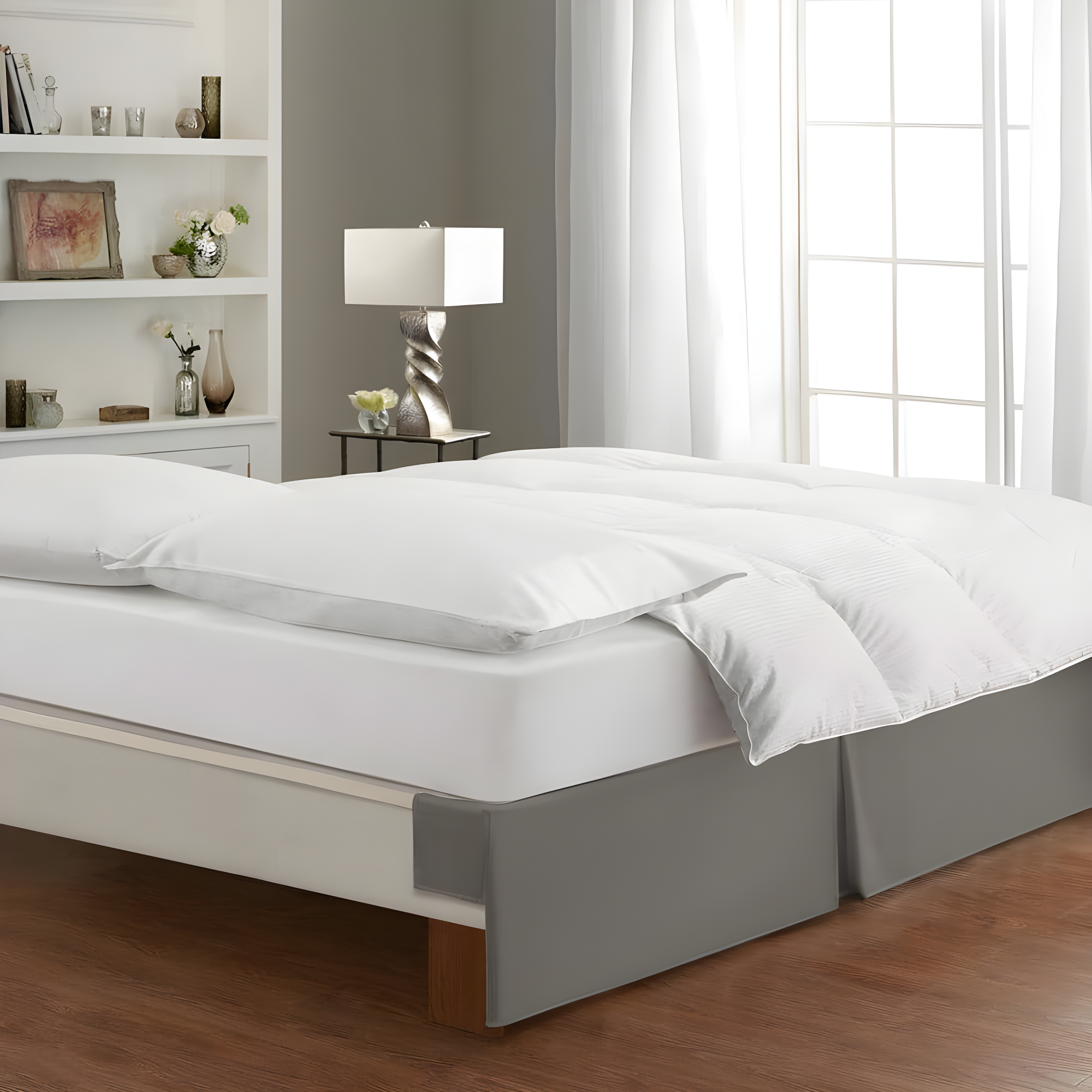 Pleated Wrinkle Resistant Wrap Around Bed Skirt