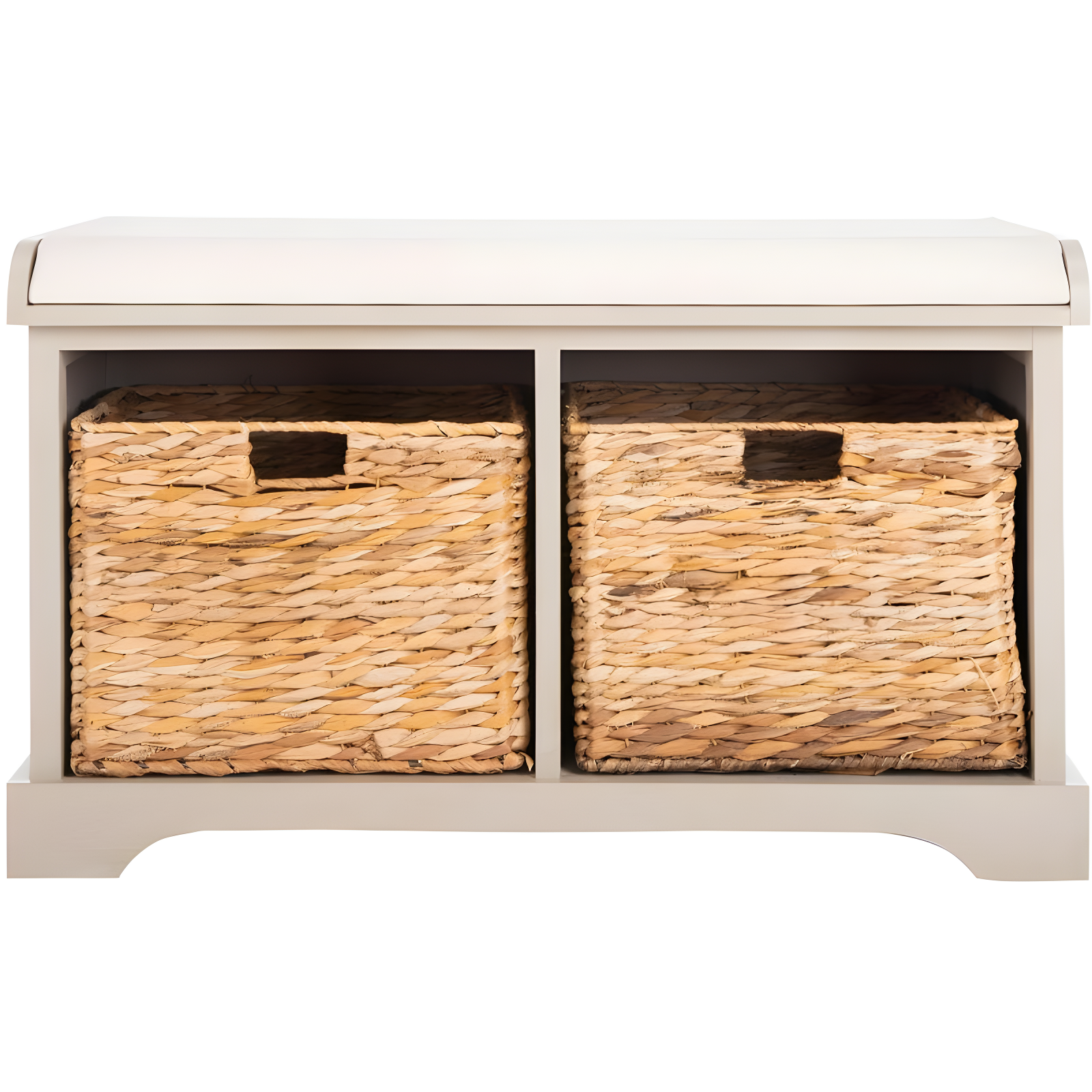 Freddy Wicker Storage Bench - AMH5736 - Vintage Grey - Safavieh