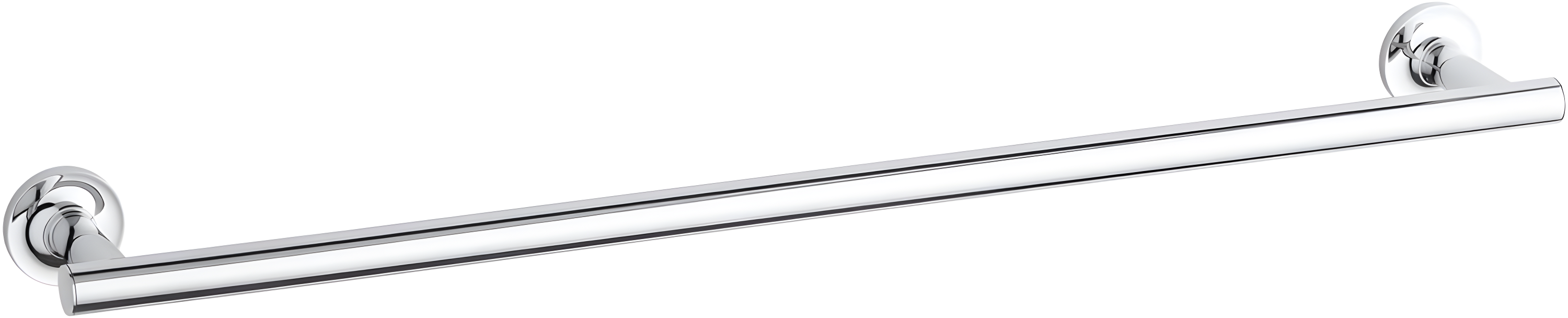 Purist® 24" Wall Mounted Round Towel Bar, Metal Wall-Mounted Towel Holder