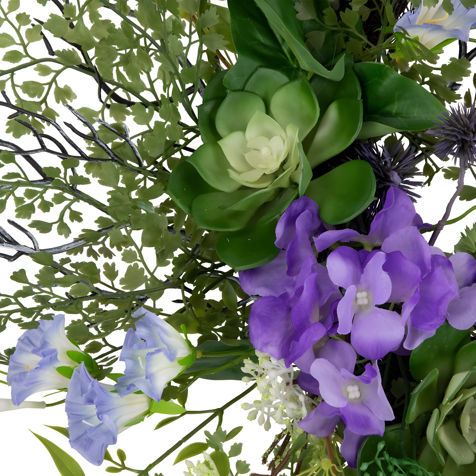 Faux Thistle Polyester 24'' Wreath