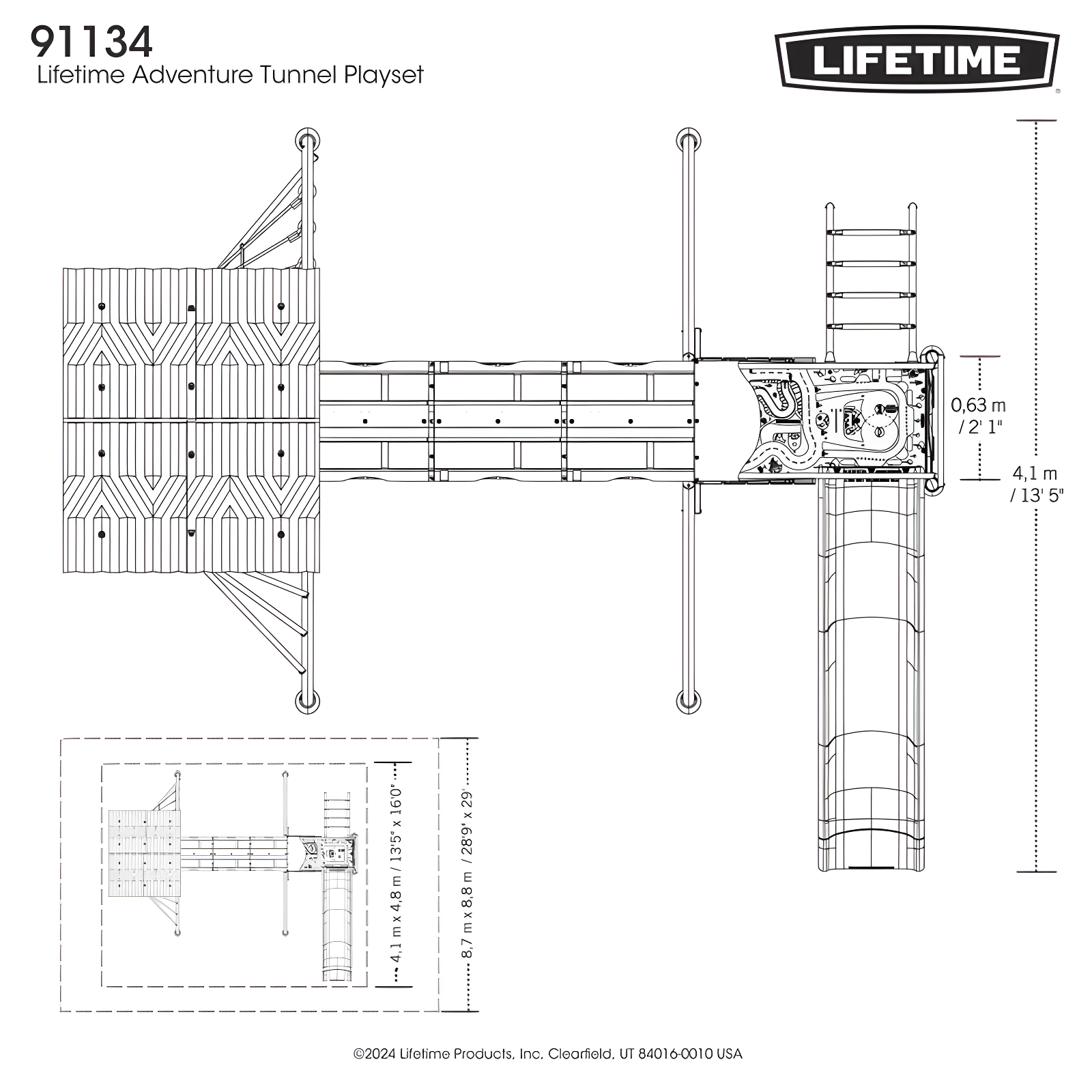 Lifetime Adventure Tunnel Playset