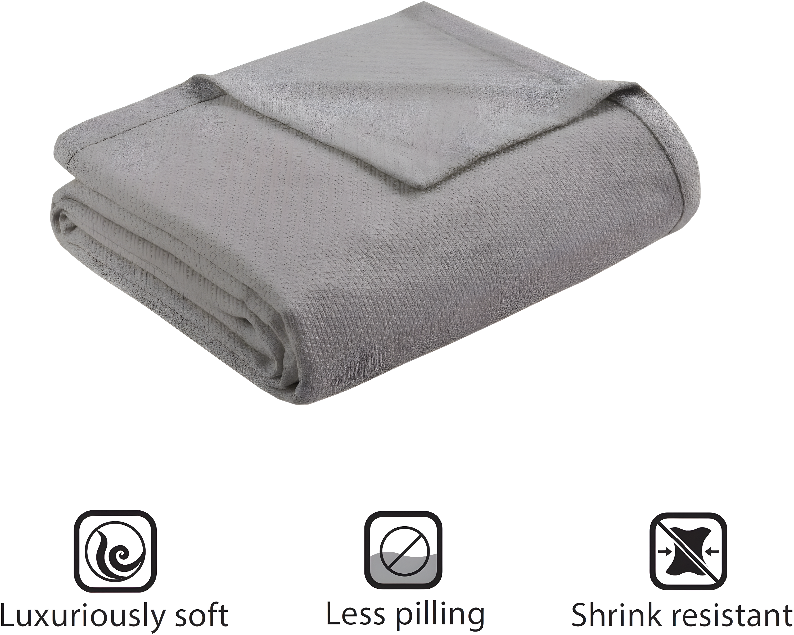 Bed Blanket Liquid Cotton Twin Gray