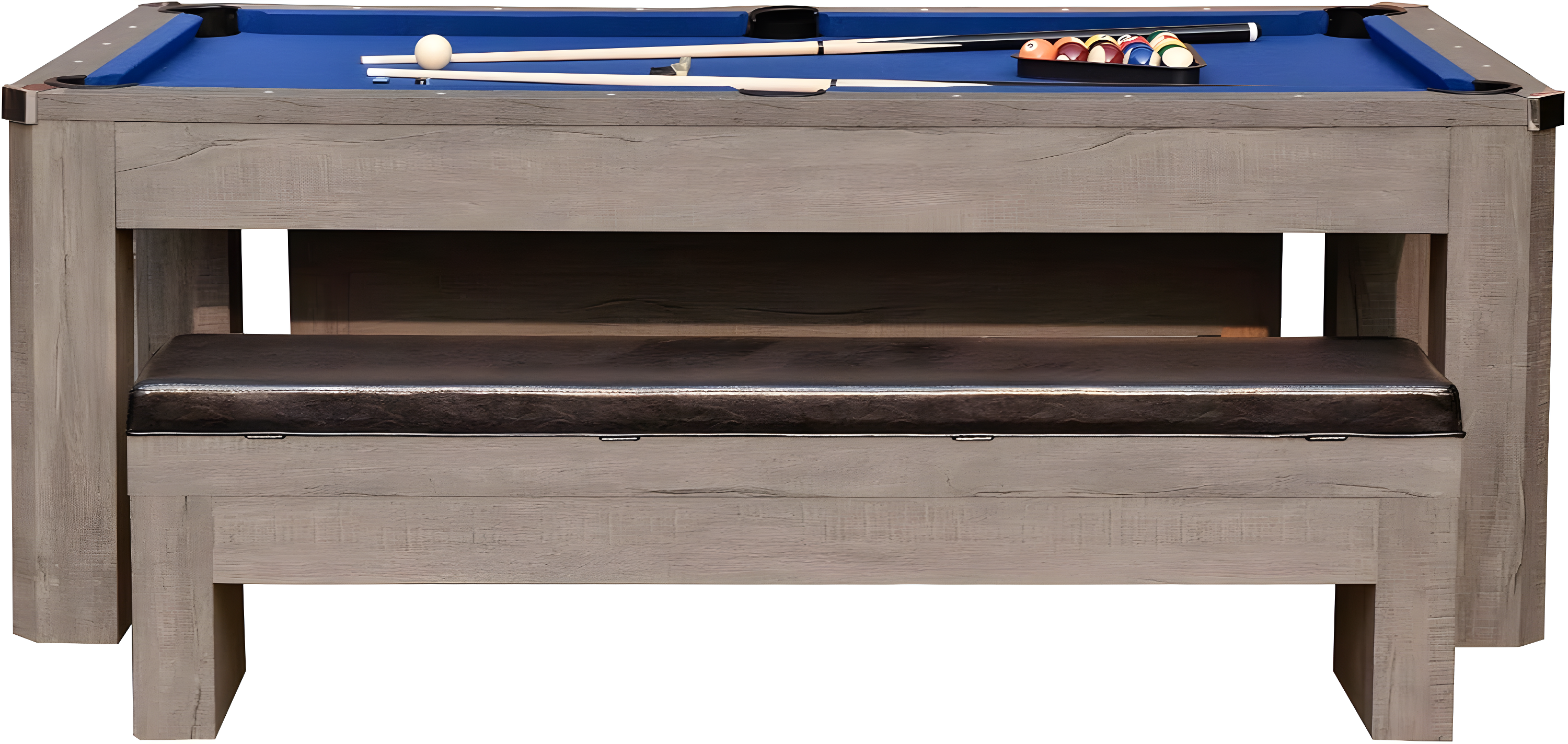 Hathaway Games Hathaway Newport Stylish 7 Ft Multi Game Pool Table Combo with Dining Top and Ping Pong – Includes Benches for Home Storage and Accessories