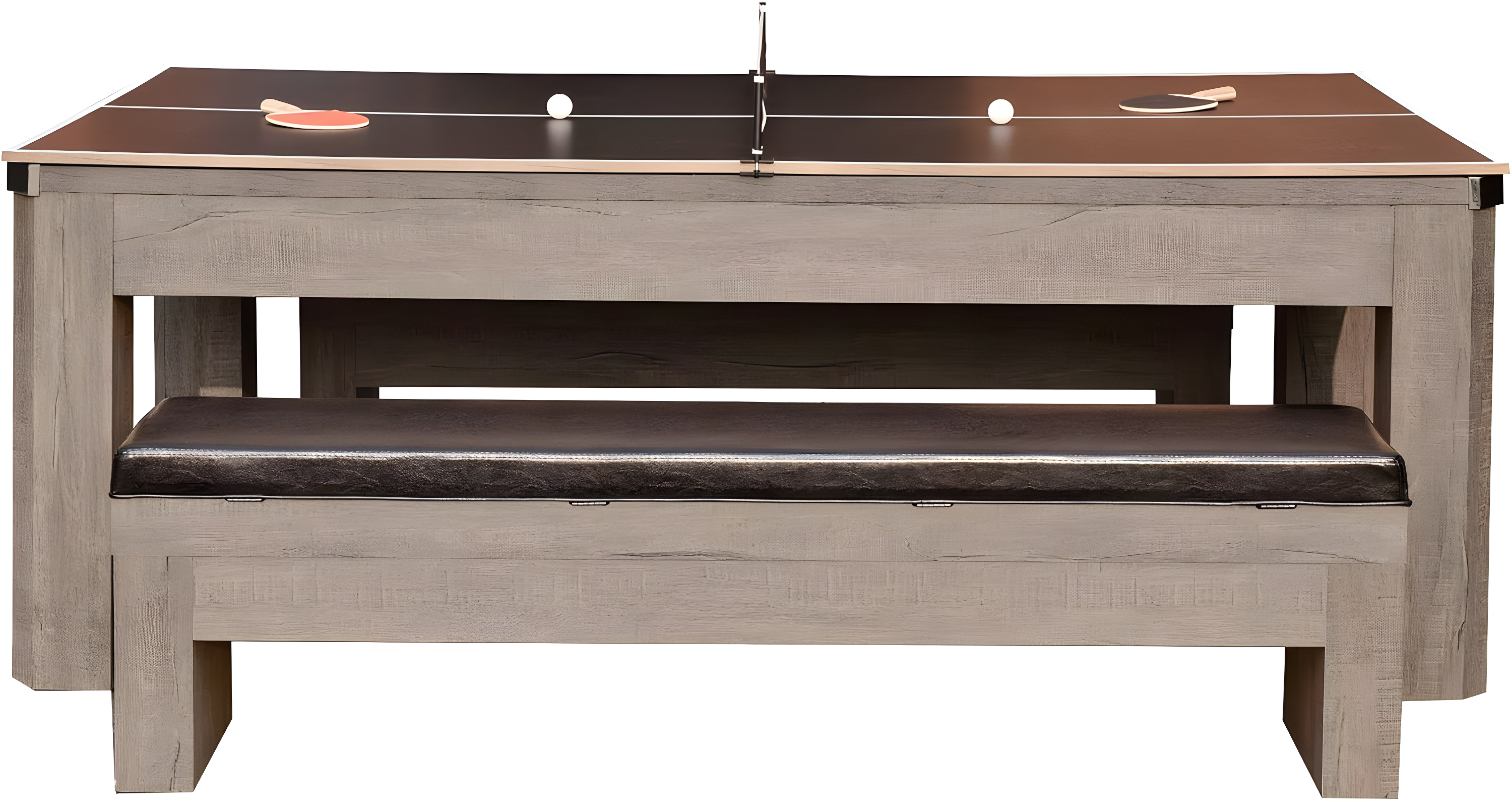Hathaway Games Hathaway Newport Stylish 7 Ft Multi Game Pool Table Combo with Dining Top and Ping Pong – Includes Benches for Home Storage and Accessories