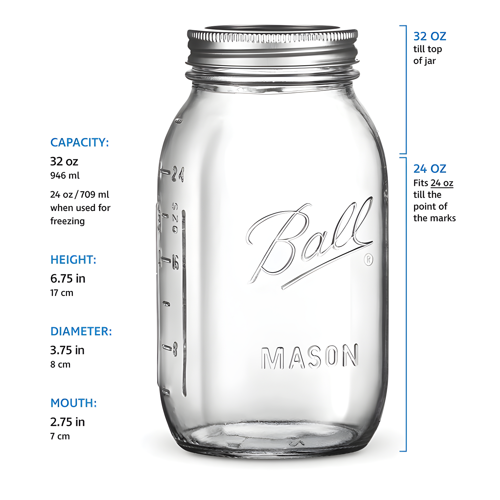 Ball Glass Jar - Set of 12