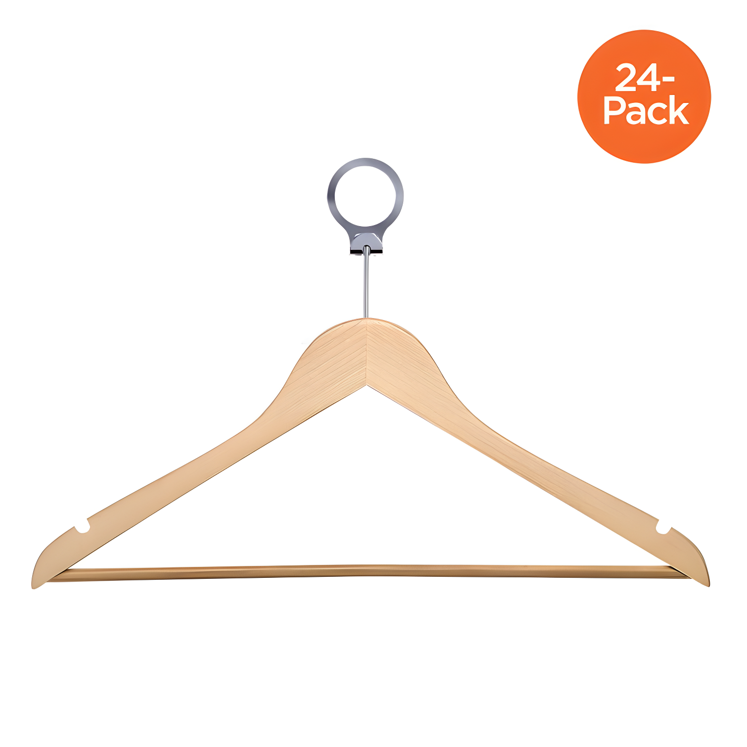 Rebrilliant Rogin Wood Standard Hanger for Suit/Coat (Set of 24)