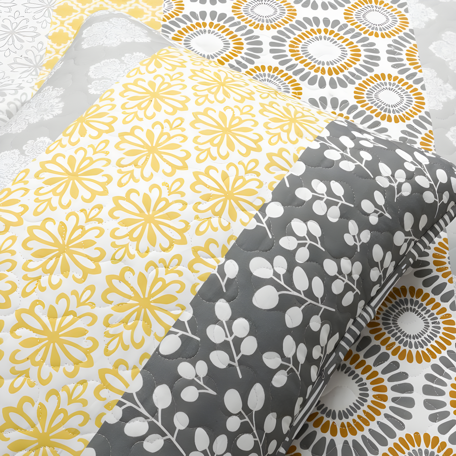 Lush Decor Bohemian 100% Cotton Reversible 3-Piece Quilt Set