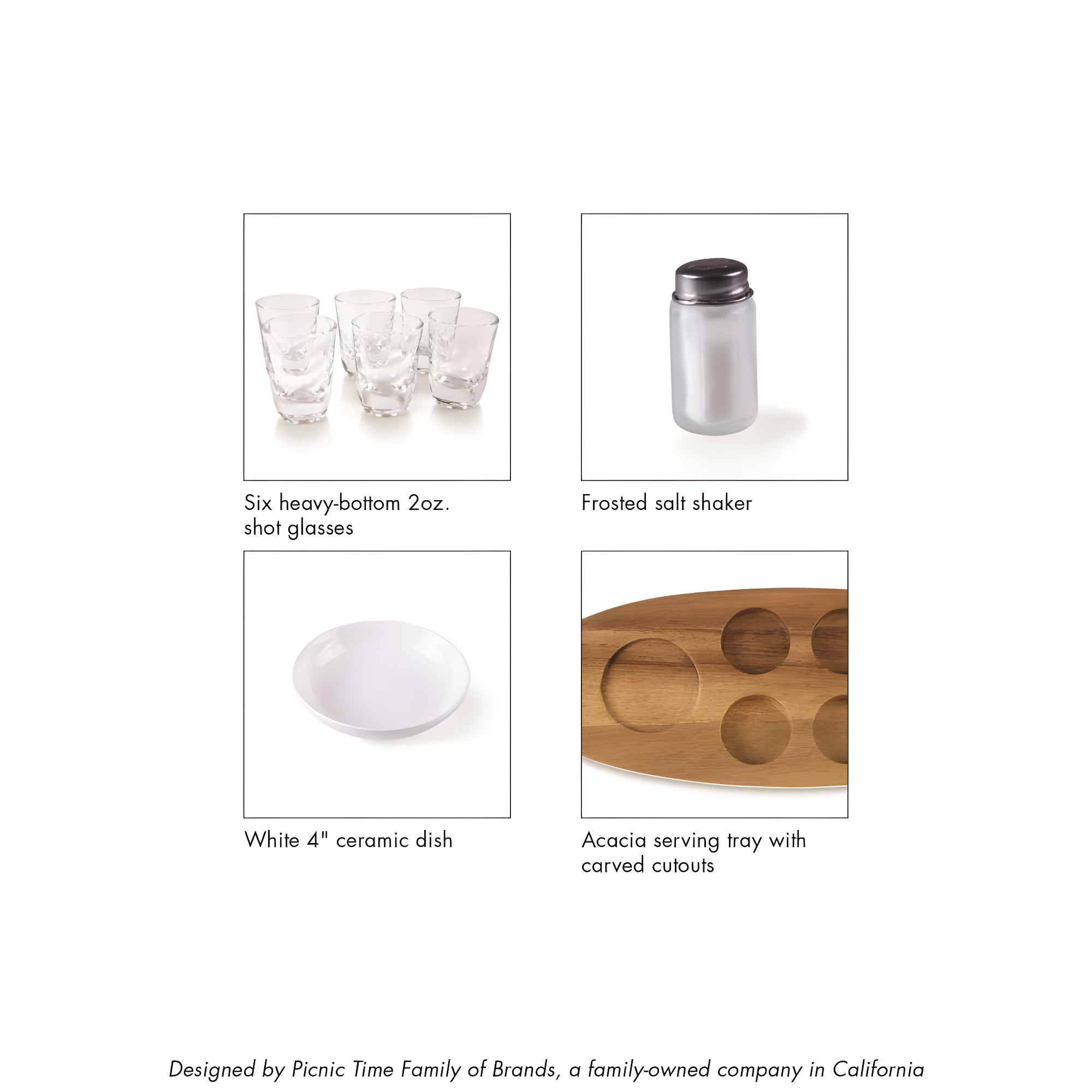 9pc Cantinero Shot Glass Serving Set - Picnic Time