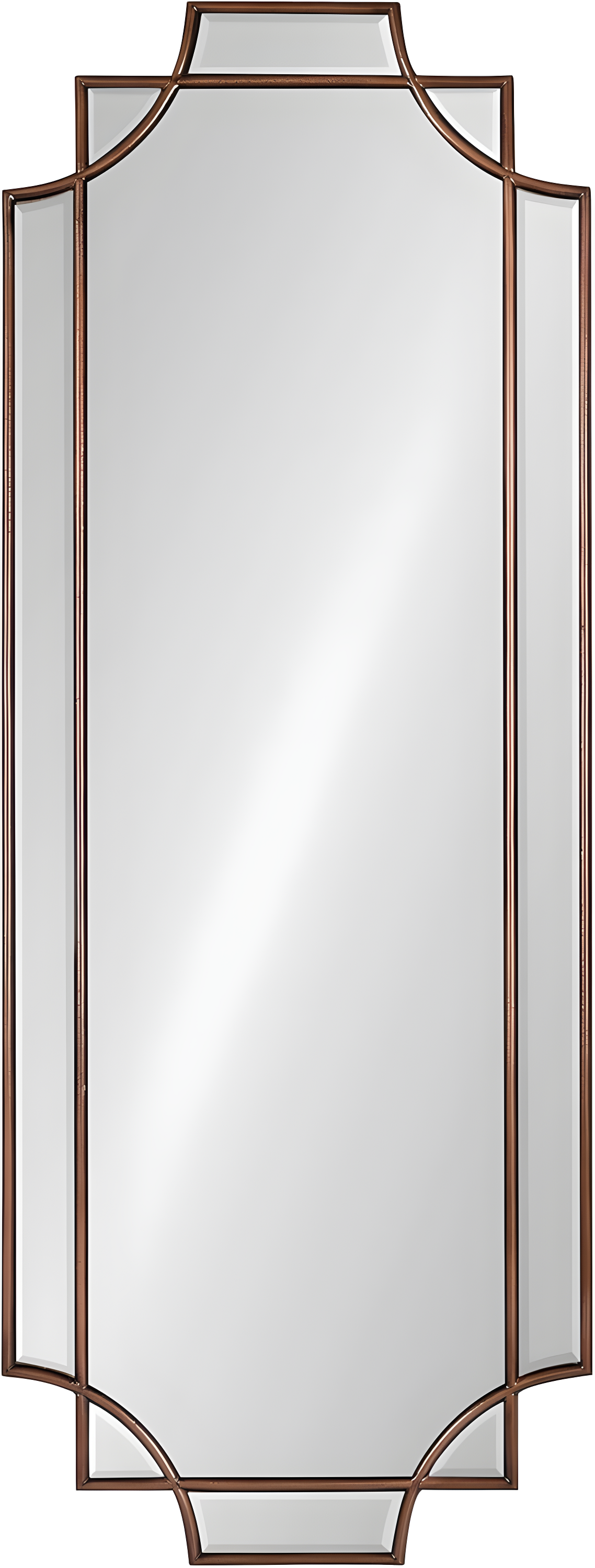 Kate and Laurel Minuette Traditional Square Mirror, 24 x 24, Bronze, Decorative Farmhouse Mirror with Elegant Scalloped Interlocking Geometry With Slim Profile