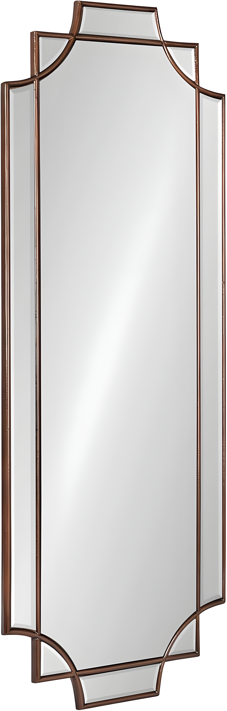 Kate and Laurel Minuette Traditional Square Mirror, 24 x 24, Bronze, Decorative Farmhouse Mirror with Elegant Scalloped Interlocking Geometry With Slim Profile