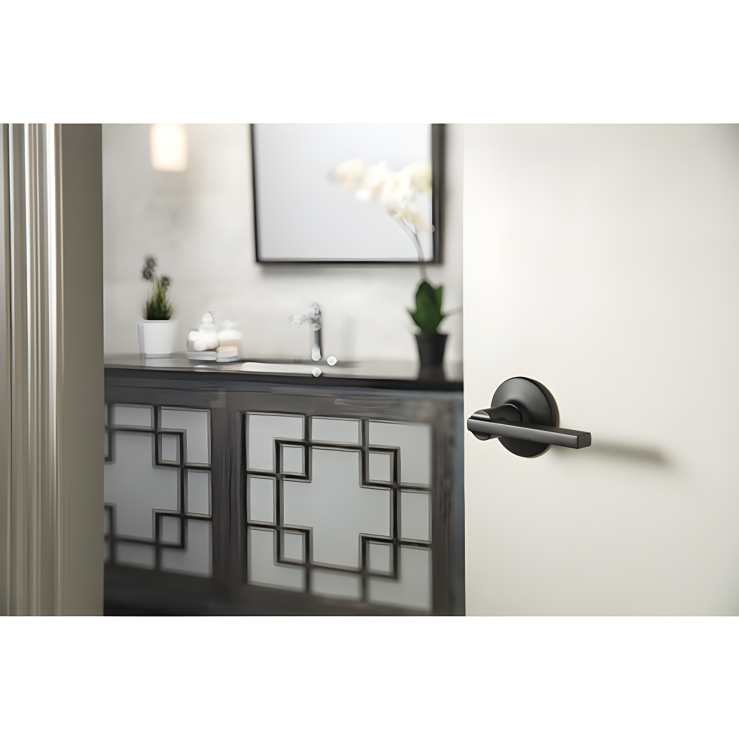 Latitude Lever Bed and Bath Door Lock