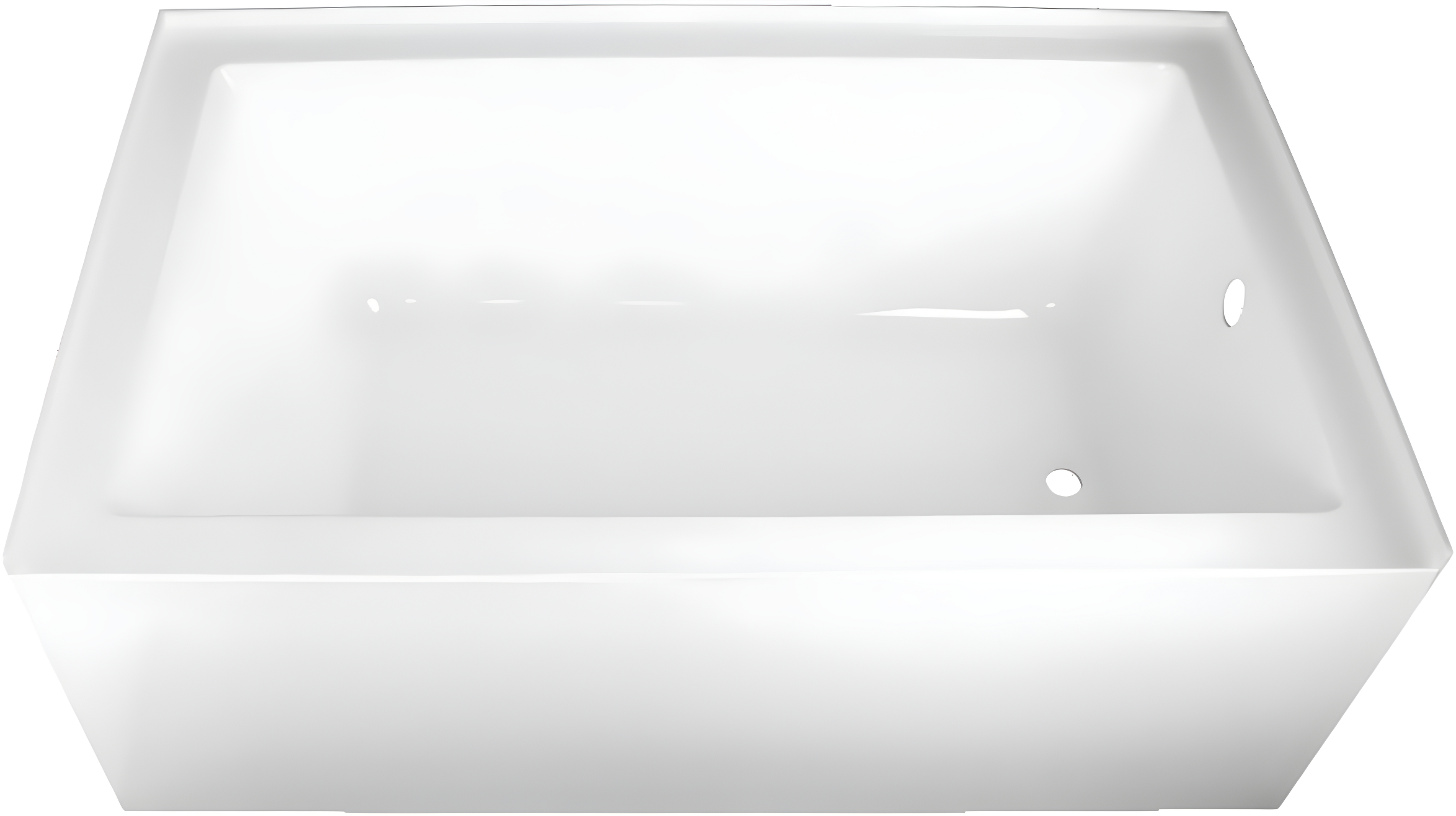 Kingston Brass Aqua Eden 60-Inch Acrylic Rectangular 3-Wall Alcove Tub