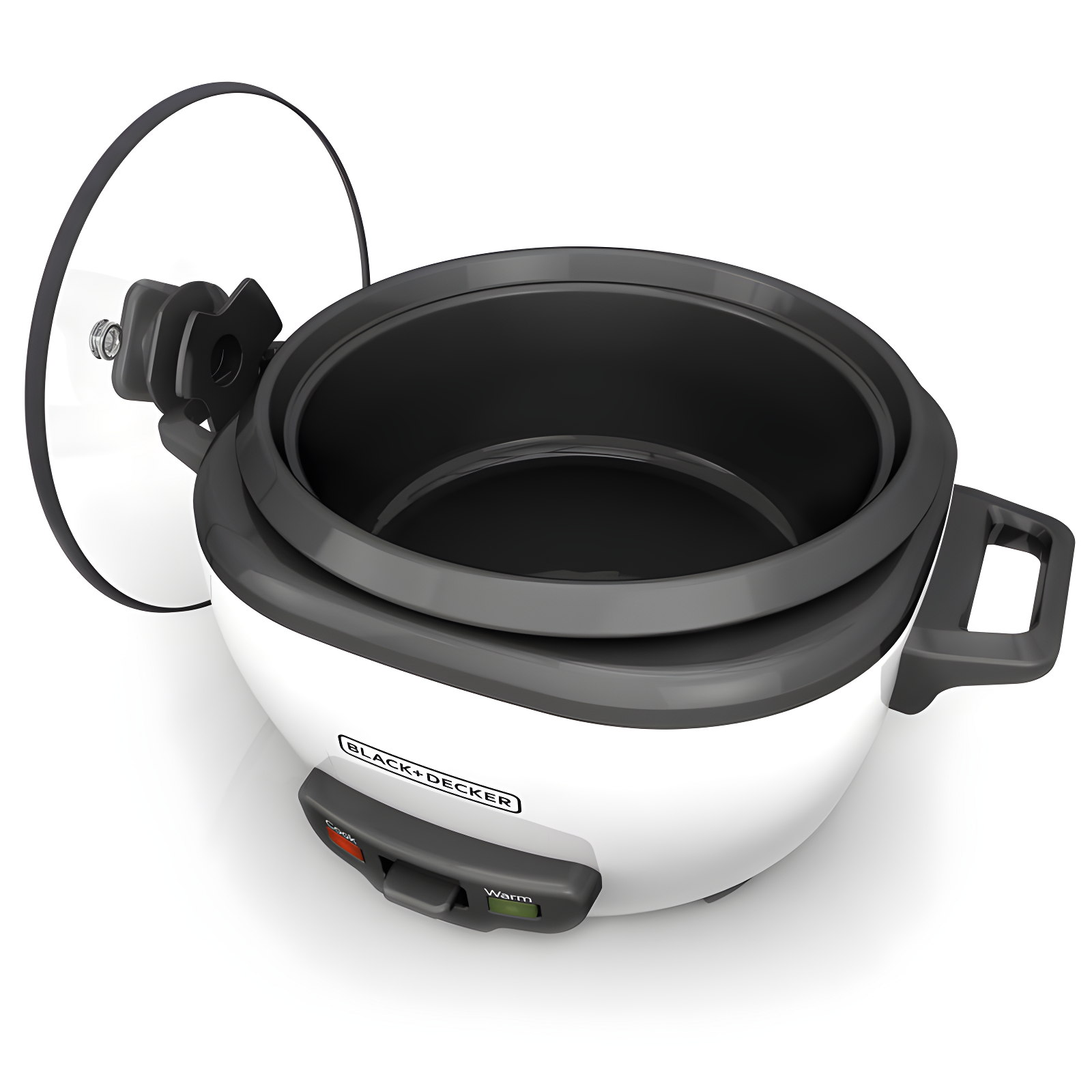 BLACK+DECKER BLACK+DECKER, Rice Cooker, Uncooked Rice, Steaming Basket, Removable Non-Stick Bowl, One Touch