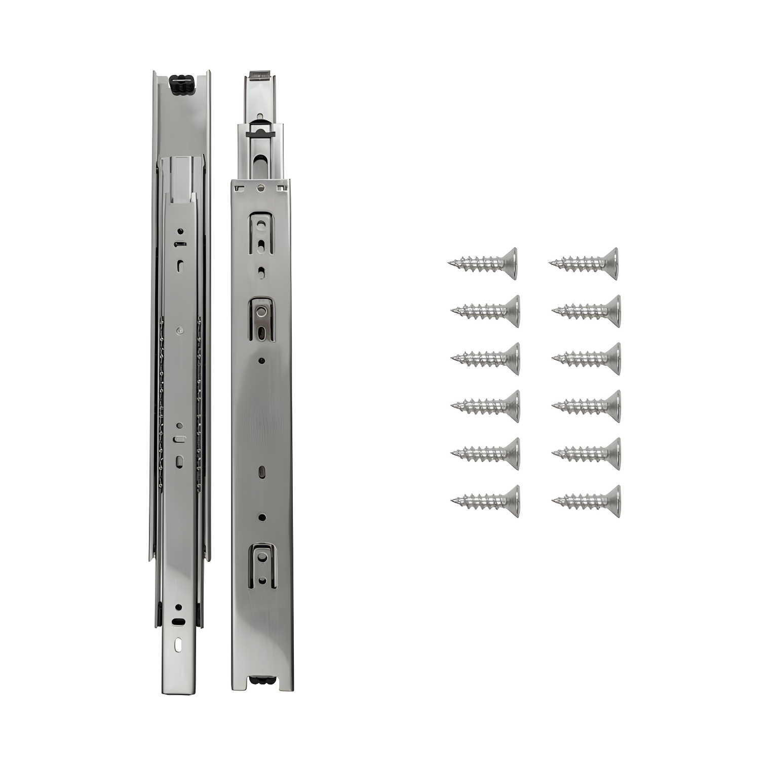 Drawer Slide Side Mount Full Extension Cadmium Finish