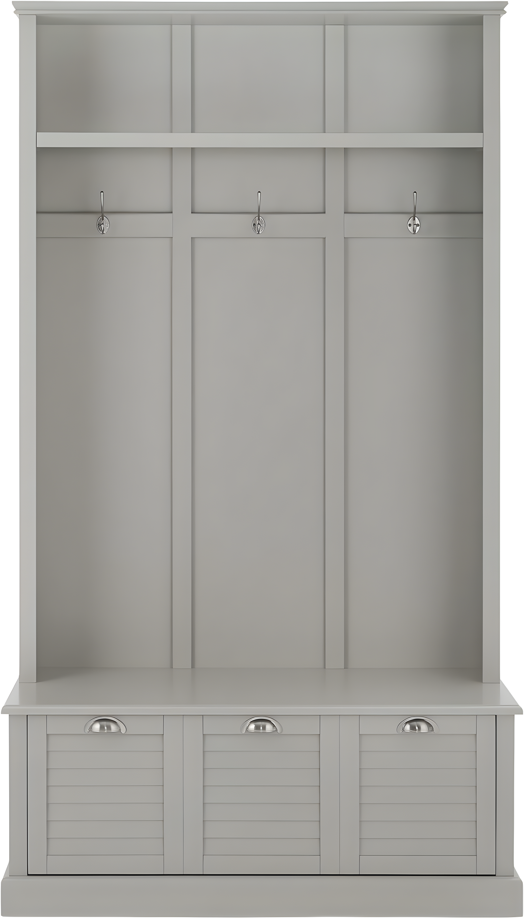 Ellison Hall Tree Gray - Crosley: Bench with Storage, Coat Hooks, Shoe Organizer