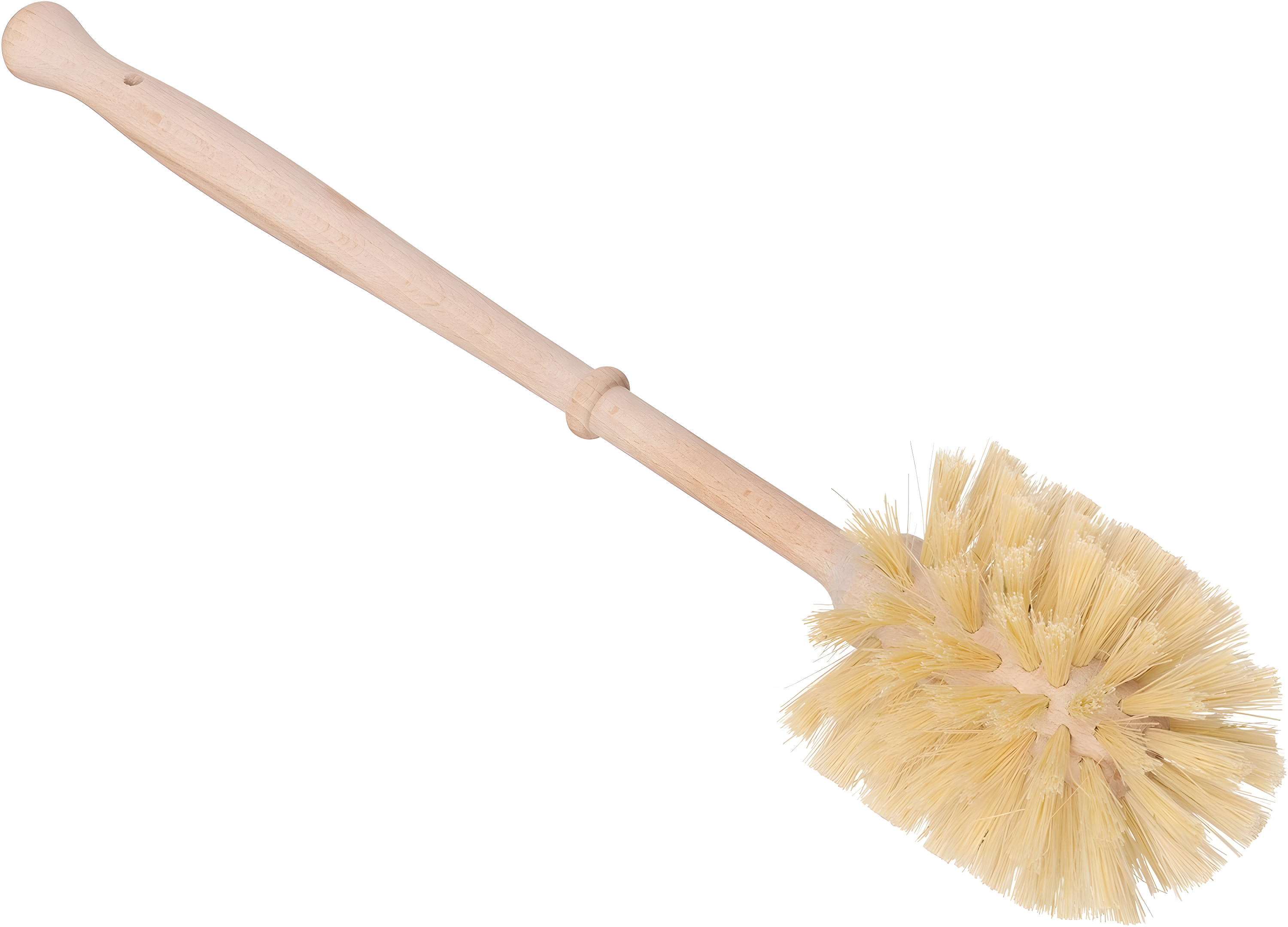 Oiled Beechwood Toilet Brush Stand with Tampico Fiber Brush