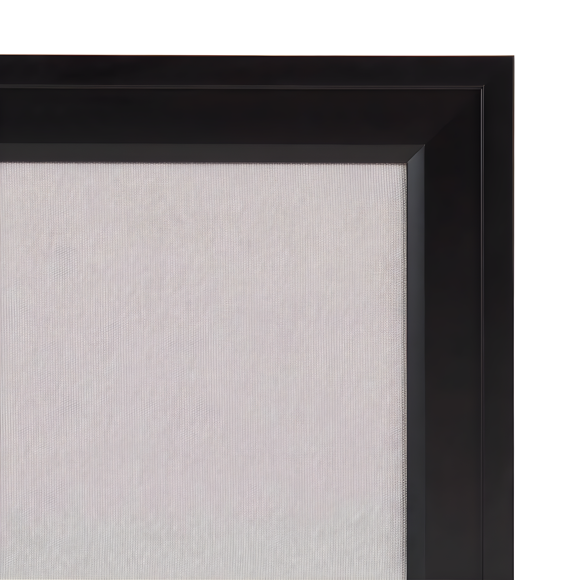 Black Framed Gray Linen Fabric Pinboard, 23.5 x 29.5