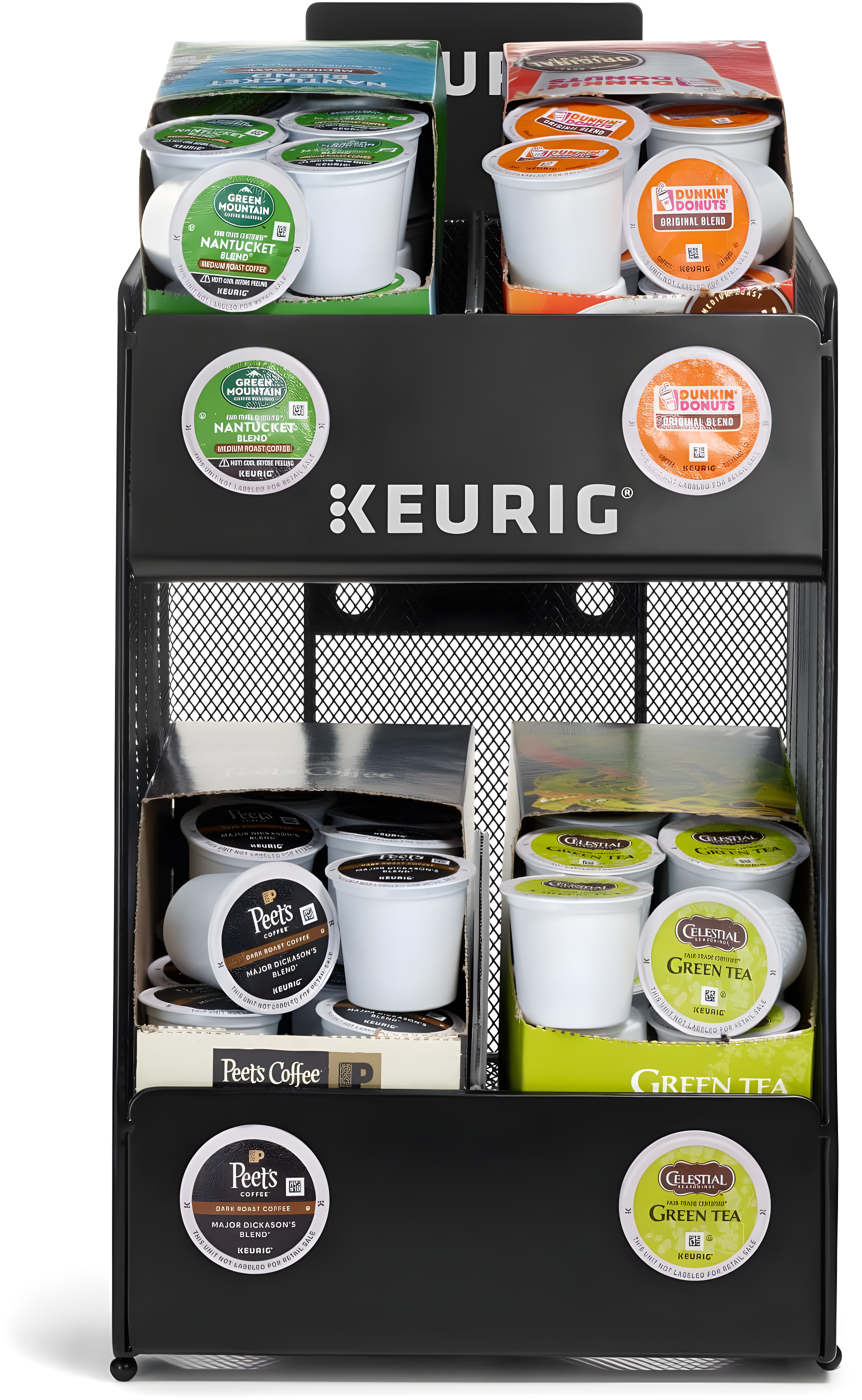 Keurig Mesh K-Cup® Pod 4-Sleeve Storage Rack - Metal - 1 Carton