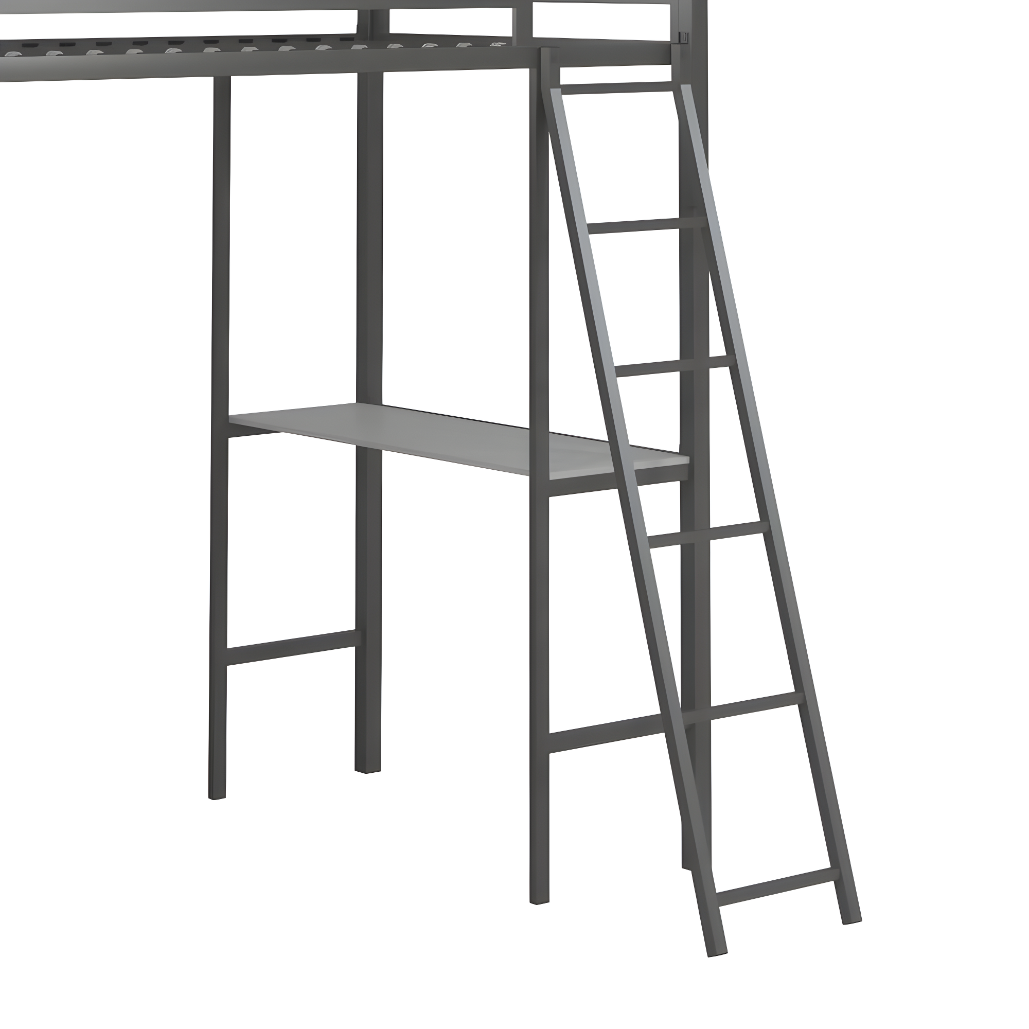 Max & Finn Nova Twin Metal Platform Loft Bed with Built-in-Desk