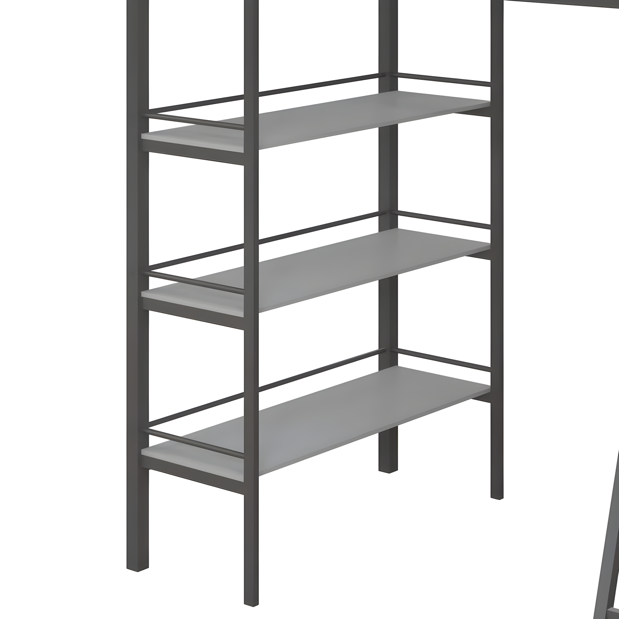 Max & Finn Nova Twin Metal Platform Loft Bed with Built-in-Desk