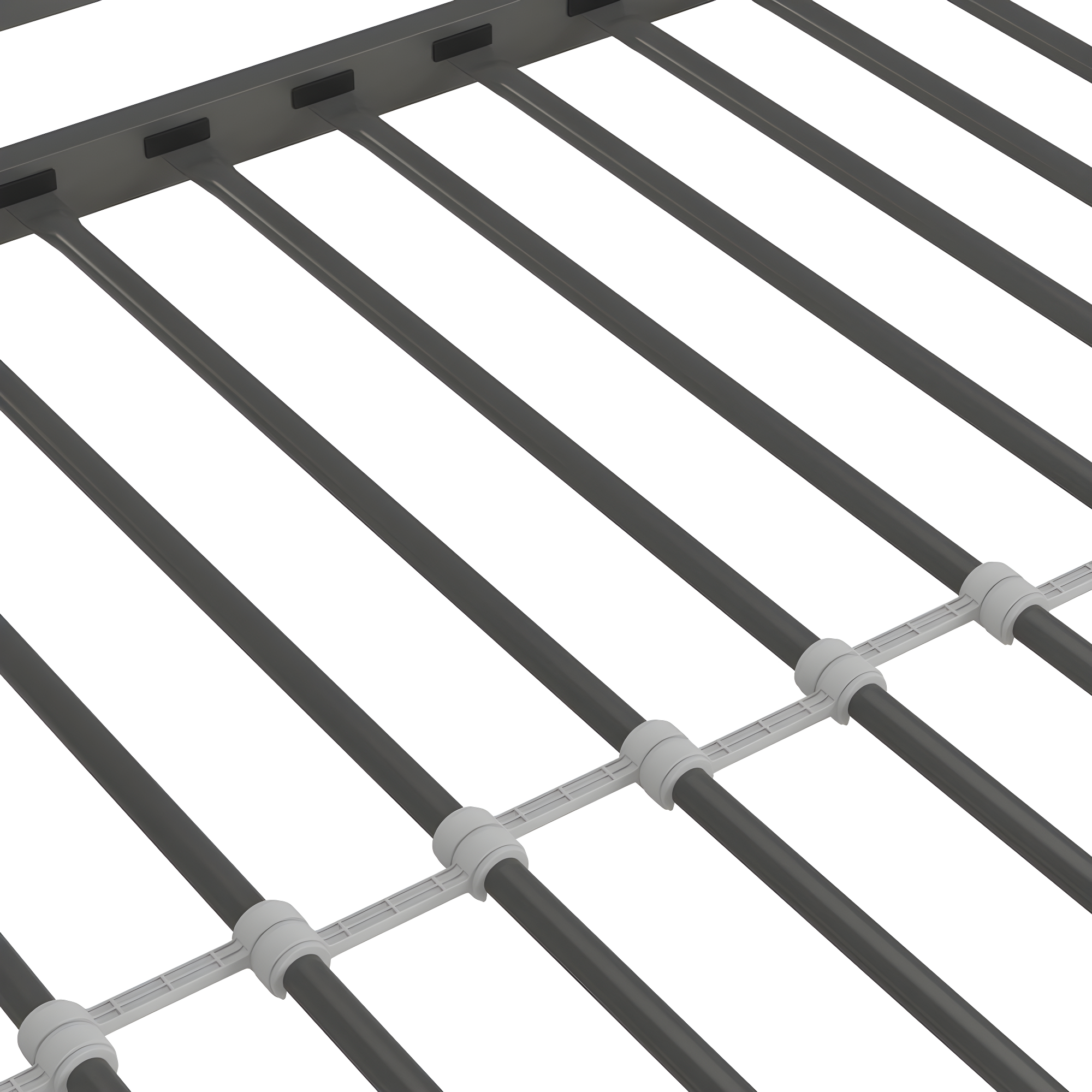 Max & Finn Nova Twin Metal Platform Loft Bed with Built-in-Desk