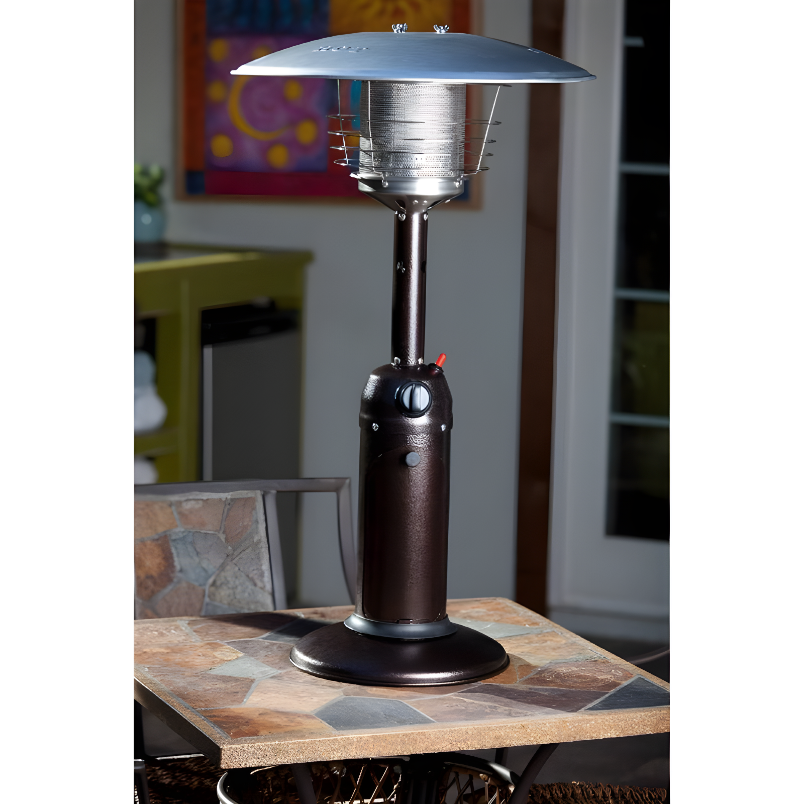 Arlmont & Co. Miceli 11000 Stainless Steel Propane Tabletop Patio Heater