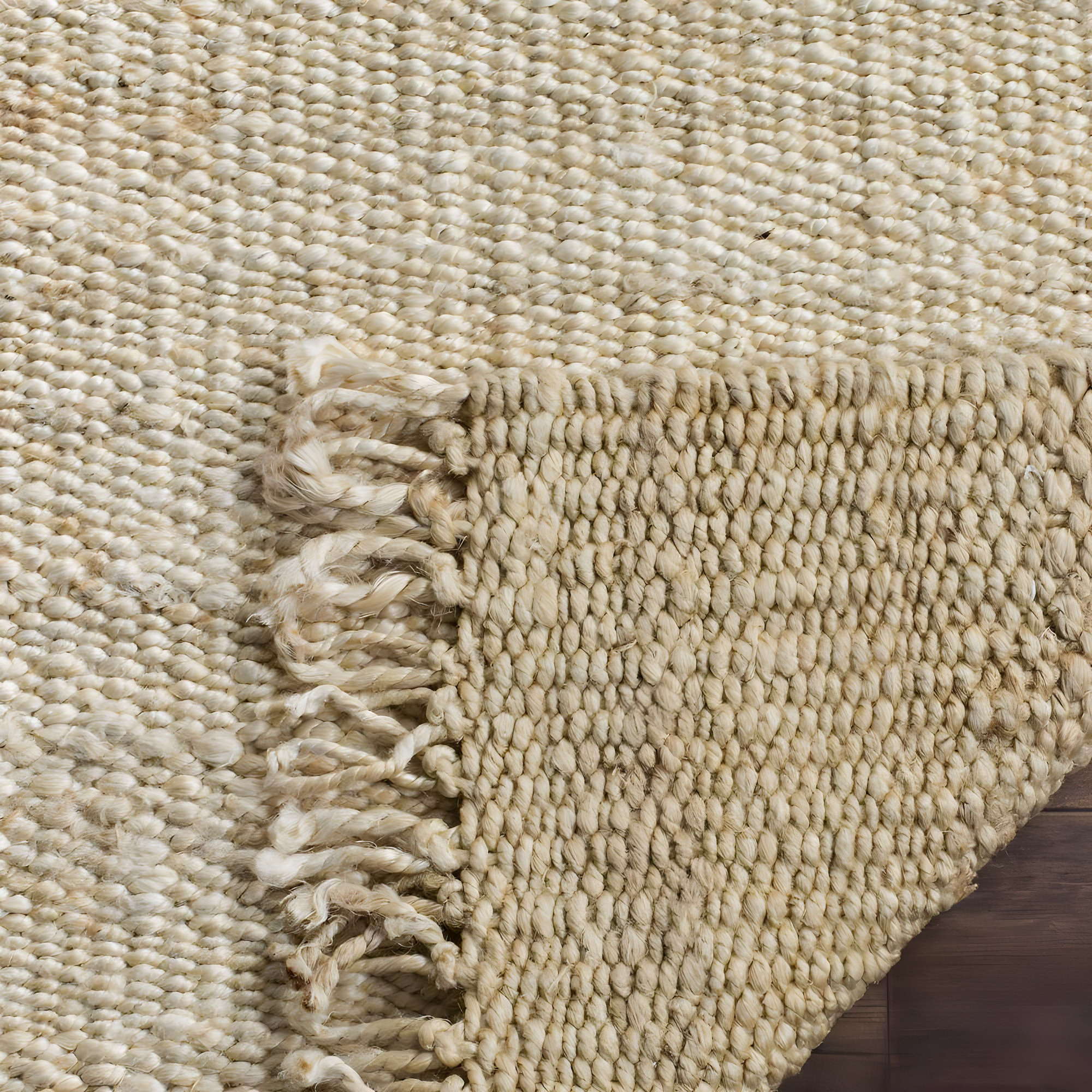 Natural Fiber NF114 Power Loomed Area Rug - Natural/Ivory - 8' round - Safavieh.